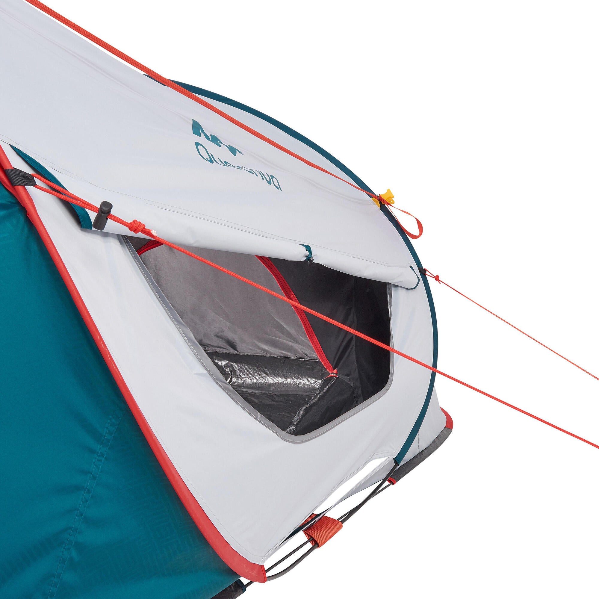Quechua 2 Second XL Fresh & Black Waterproof Pop Up Camping Tent for 3 Person - Instant Setup for Hiking, Backpacking & Outdoor Adventures