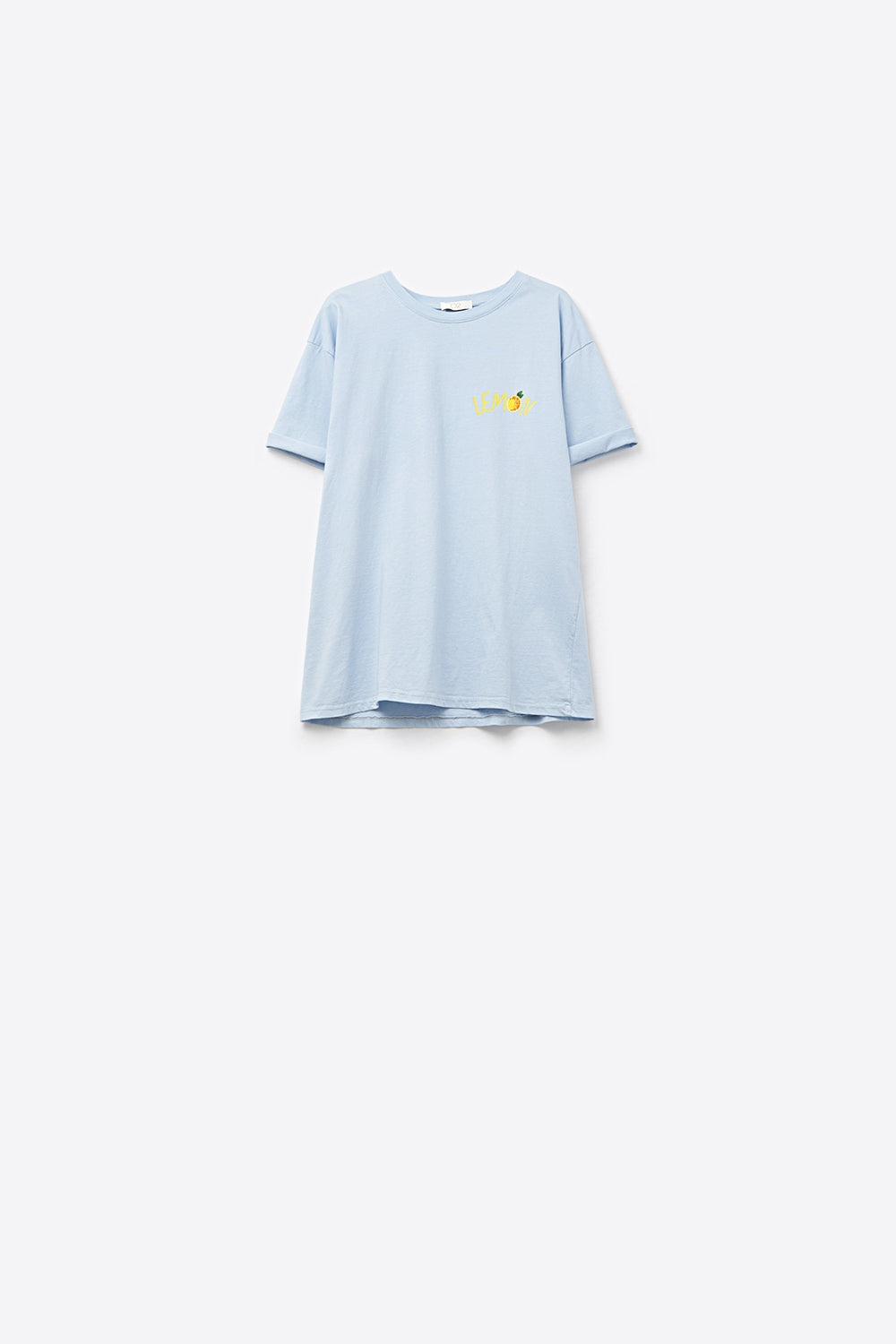 Italian Made Blue T-Shirt with Lemon Print - Casual Summer Wear for Men & Women