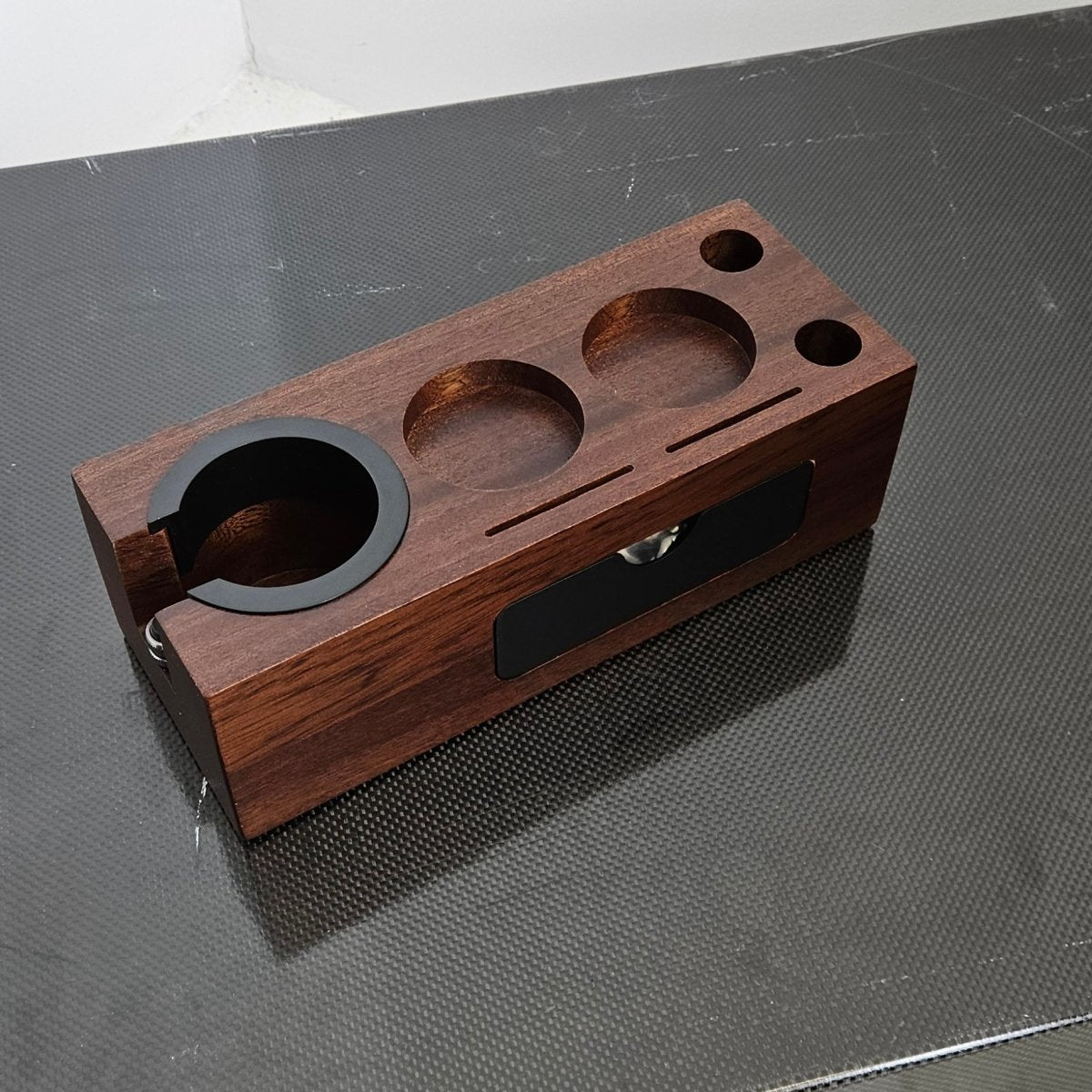 Premium Wooden Espresso Tamping Stand - Barista-Grade Coffee Accessory for Home & Professional Use - Perfect for Espresso Machines, Coffee Shops & Gifts