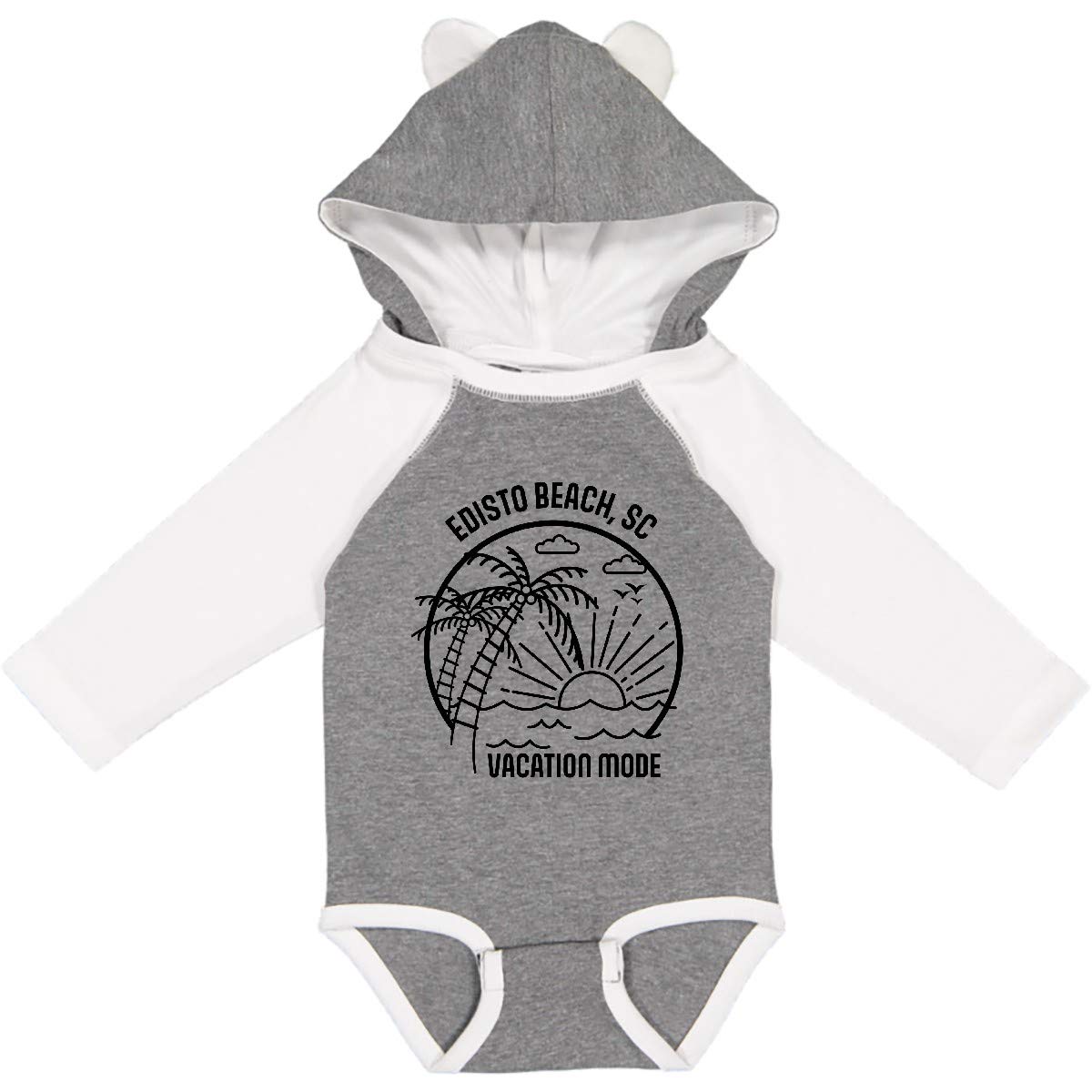 Inktastic Summer Vacation Mode Edisto Beach South Carolina Long Sleeve Baby Bodysuit - Perfect for Beach Trips, Family Photos & Casual Outings