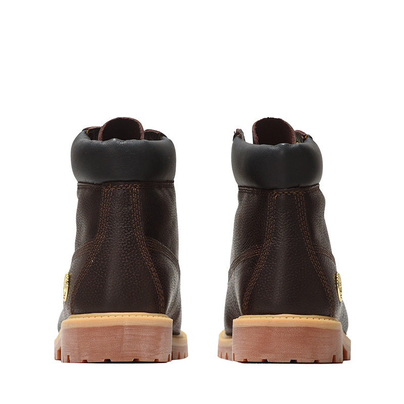 Timberland 6-Inch Premium Waterproof Leather Boots for Men - Dark Brown Espresso - Lace-Up Ankle Boots for Hiking, Work & Outdoor Adventures