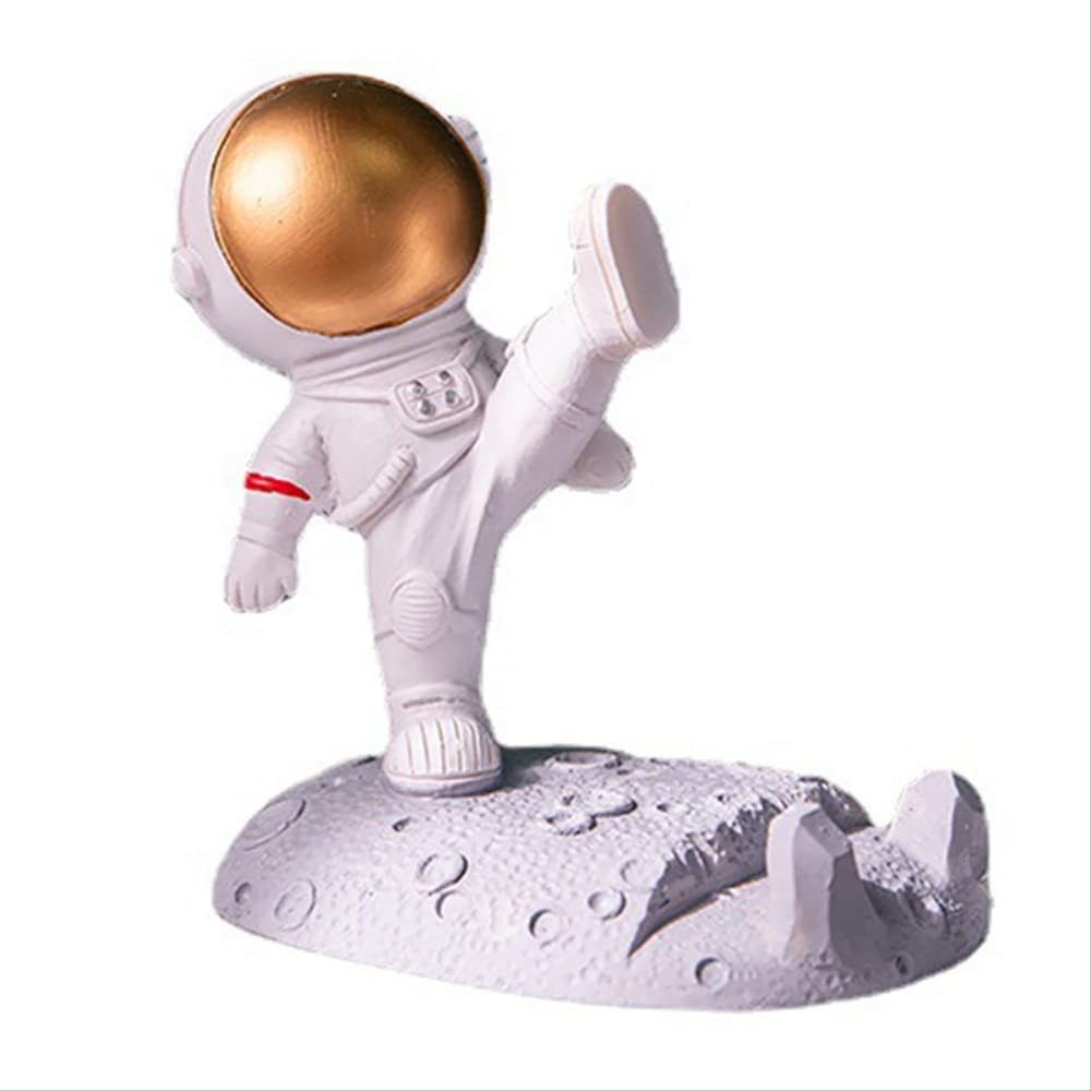 LILOVE Astronaut Resin Ornaments - 4pcs Spaceman Phone Holder & Home Decor Gifts for Bedroom, Desk, Office | Perfect for Sci-Fi Fans & Space-Themed Room Decor