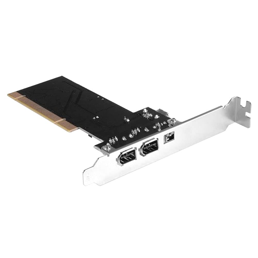 1pcs PCI 4 Ports Firewire IEEE 1394 1394A 4/6 Pin Controller Card Adapter - High-Speed Data Transfer for Video Editing, Audio Production & External Storage Devices