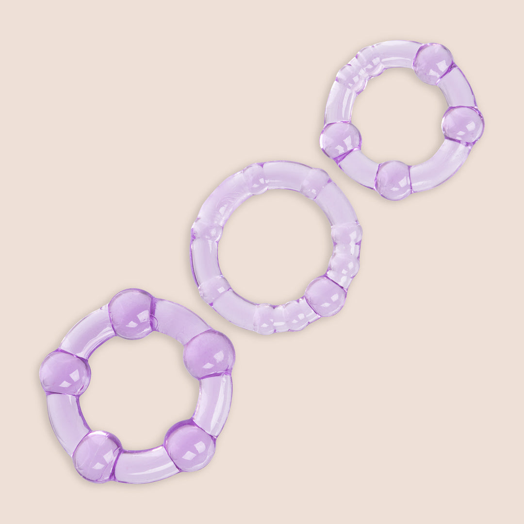 Premium Silicone Cock Ring Set by CalExotics - 3 Pack Stretchy Penis Rings for Enhanced Pleasure & Performance | Perfect for Couples & Solo Play, Intimate Gifts, and Spicing Up Your Sex Life