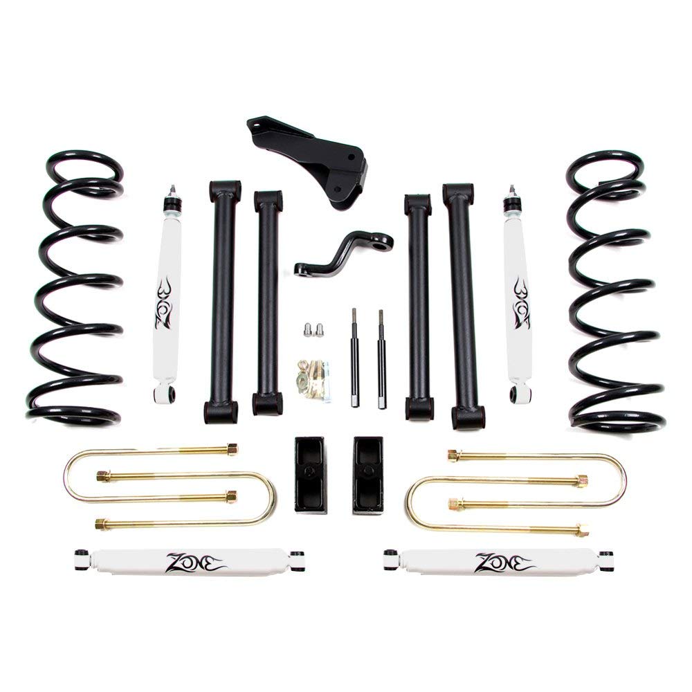 Zone Offroad 5-Inch Suspension Lift Kit with 4-1/8-Inch Rear Axle & Black Nitro Shocks - Perfect for Jeep Wrangler, Truck & Off-Road Vehicle Upgrades