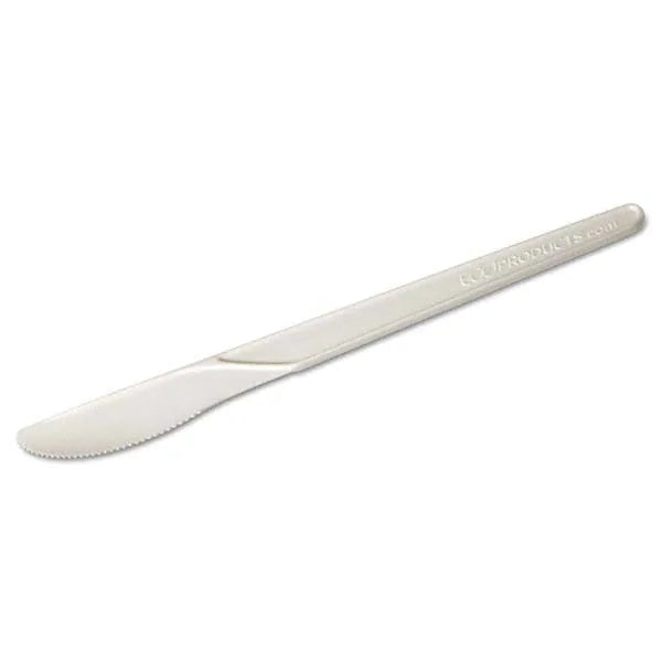 Compostable Plantware Knives - 6 Pack (1000/Case) | Eco-Friendly Cutlery for Parties, Picnics & Sustainable Dining