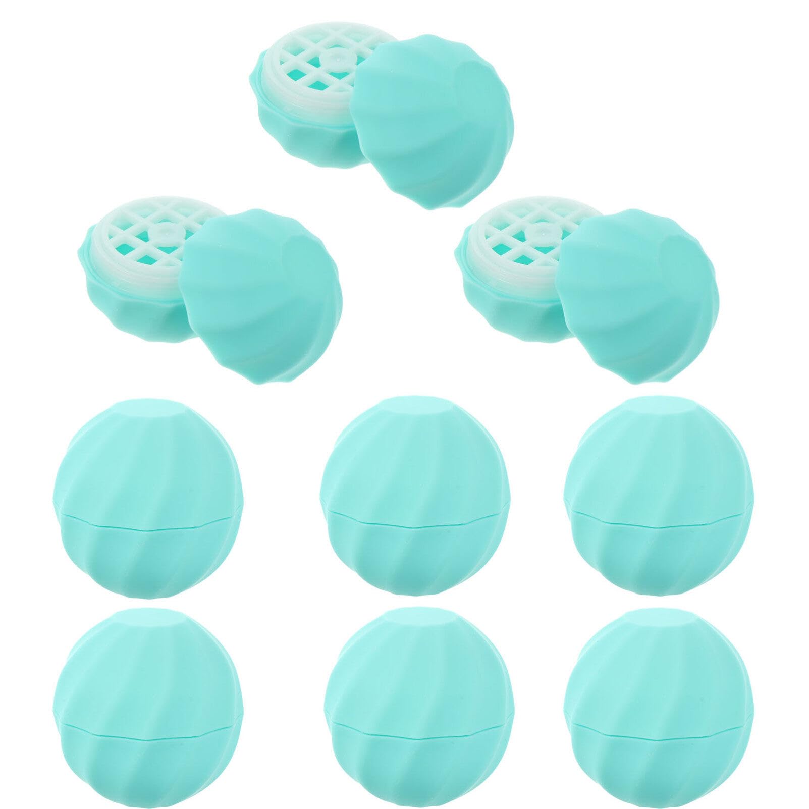 POPETPOP 10pcs Refillable Lip Balm Containers with Lids - Plastic Lip Scrub Jars & Spherical Lipstick Cases for DIY Natural Lip Care | Perfect for Salons, Travel & Gift Sets