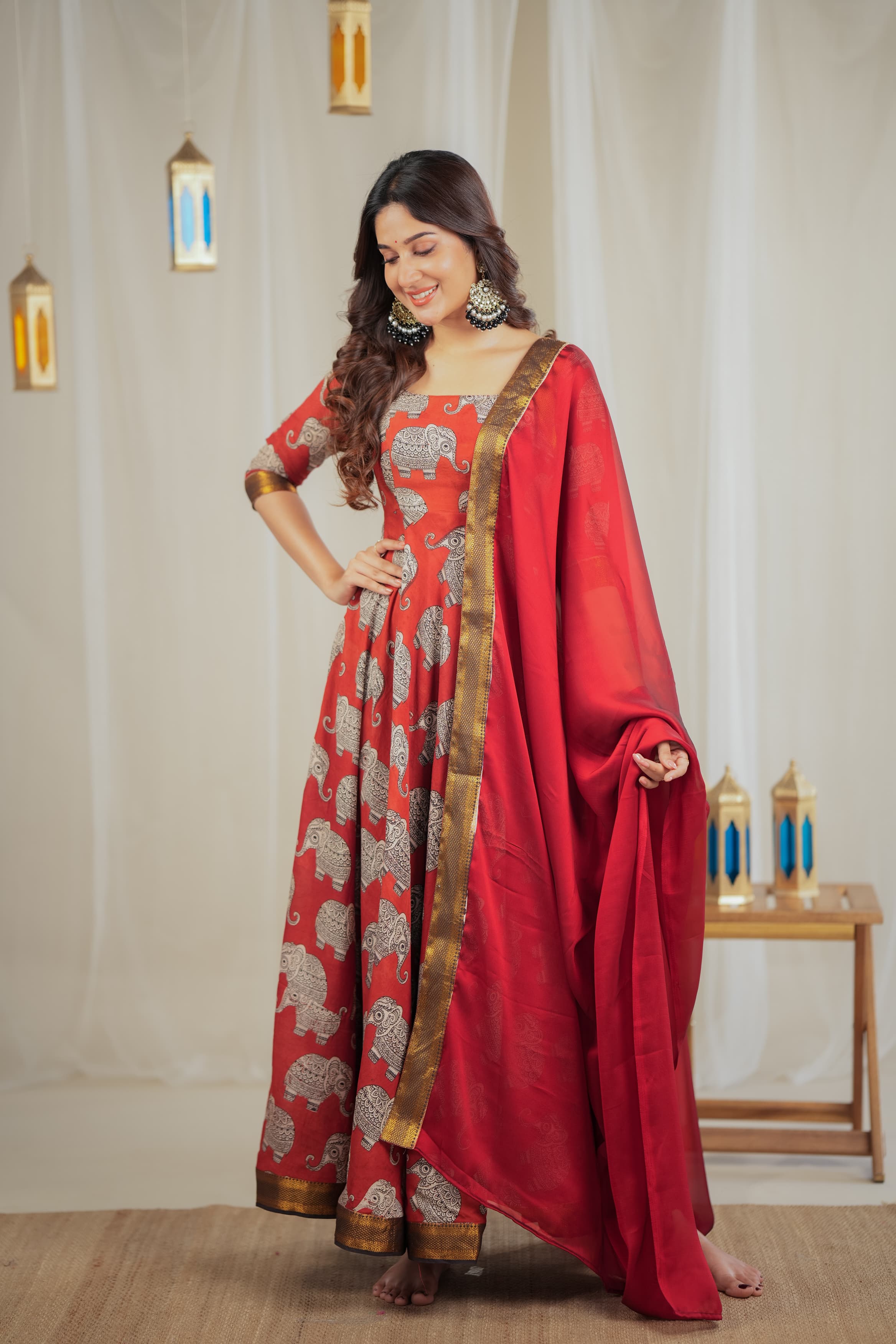 DD635 Kalki Simple and Elegant Anarkali Dress for Women | Traditional Indian Party Wear | Perfect for Weddings, Festivals and Special Occasions