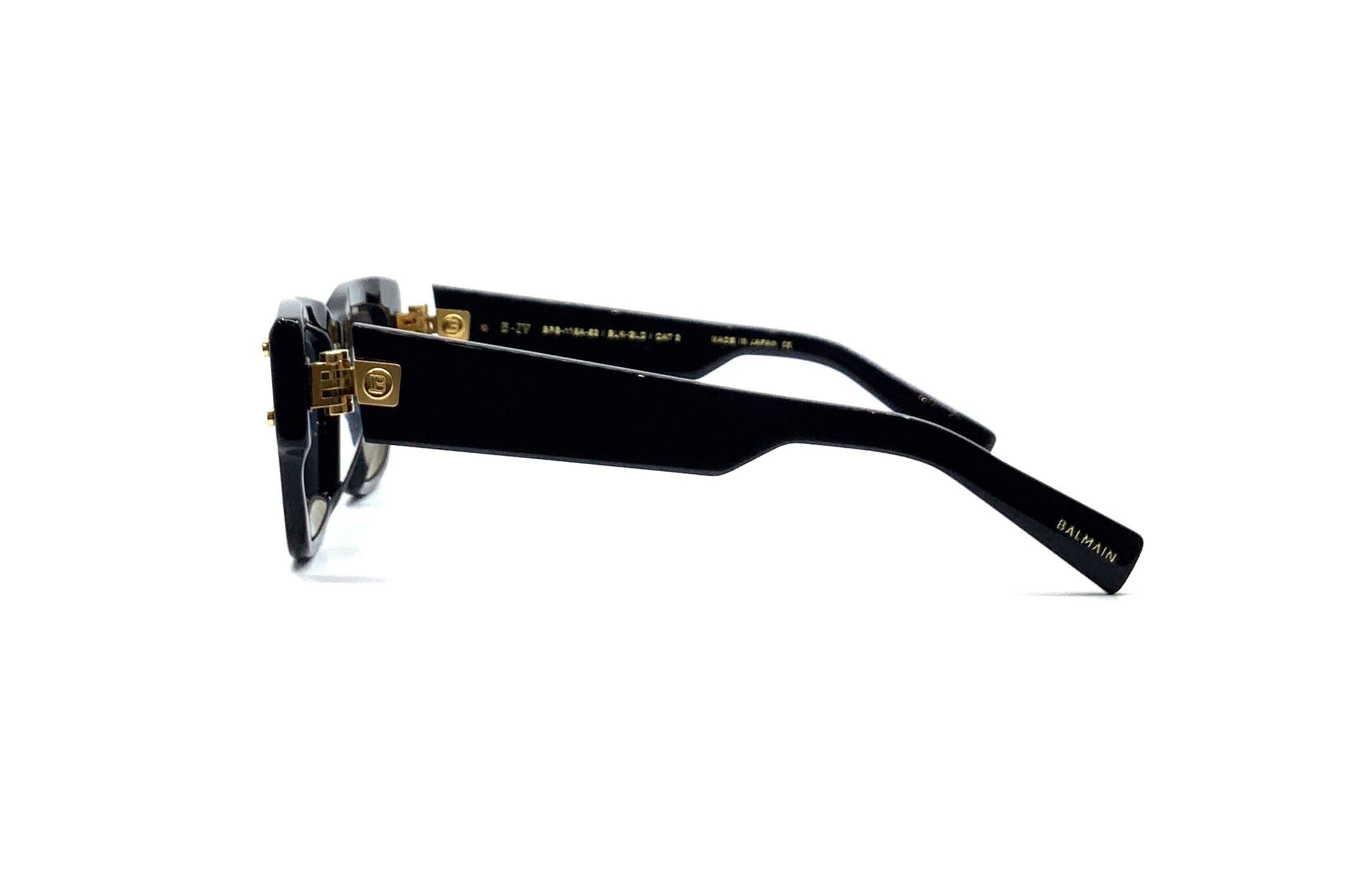 Balmain B IV Sunglasses Black Gold - Luxury Designer Shades for Men & Women - Perfect for Outdoor Activities, Travel & Fashion