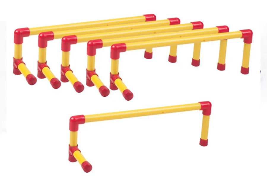 Warrior 6 Inch Ultra Hurdle Set - Adjustable Track & Field Training Equipment for Kids & Adults - Perfect for School PE, Backyard Training & Track Practice