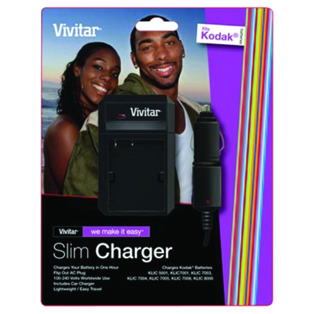Vivitar Li-Ion Battery Charger for Kodak Cameras - Fast Charging & Universal Compatibility | Perfect for Travel Photography & Professional Shoots