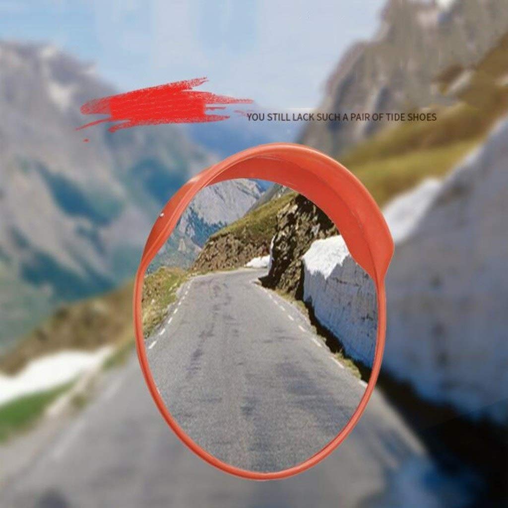 45CM Outdoor Convex Mirror - Wide Angle Traffic Safety Mirror for Roads, Schools & Communities - Weatherproof Security Lens for Enhanced Visibility (Perfect for Parking Lots, Driveways & Crosswalks)