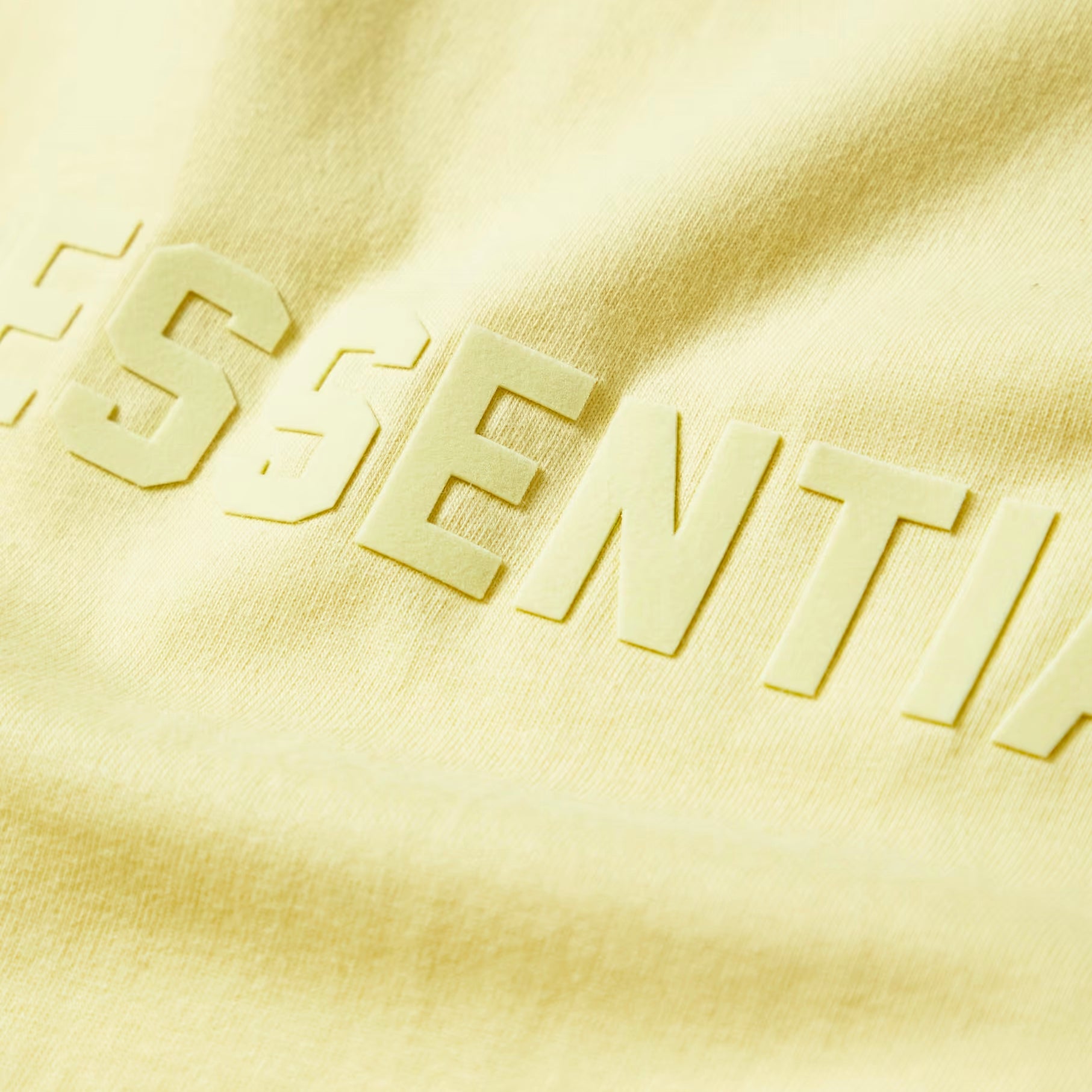 Fear of God Essentials Yellow T-Shirt for Men - Comfortable Cotton Tee for Casual Wear & Street Style Outfits