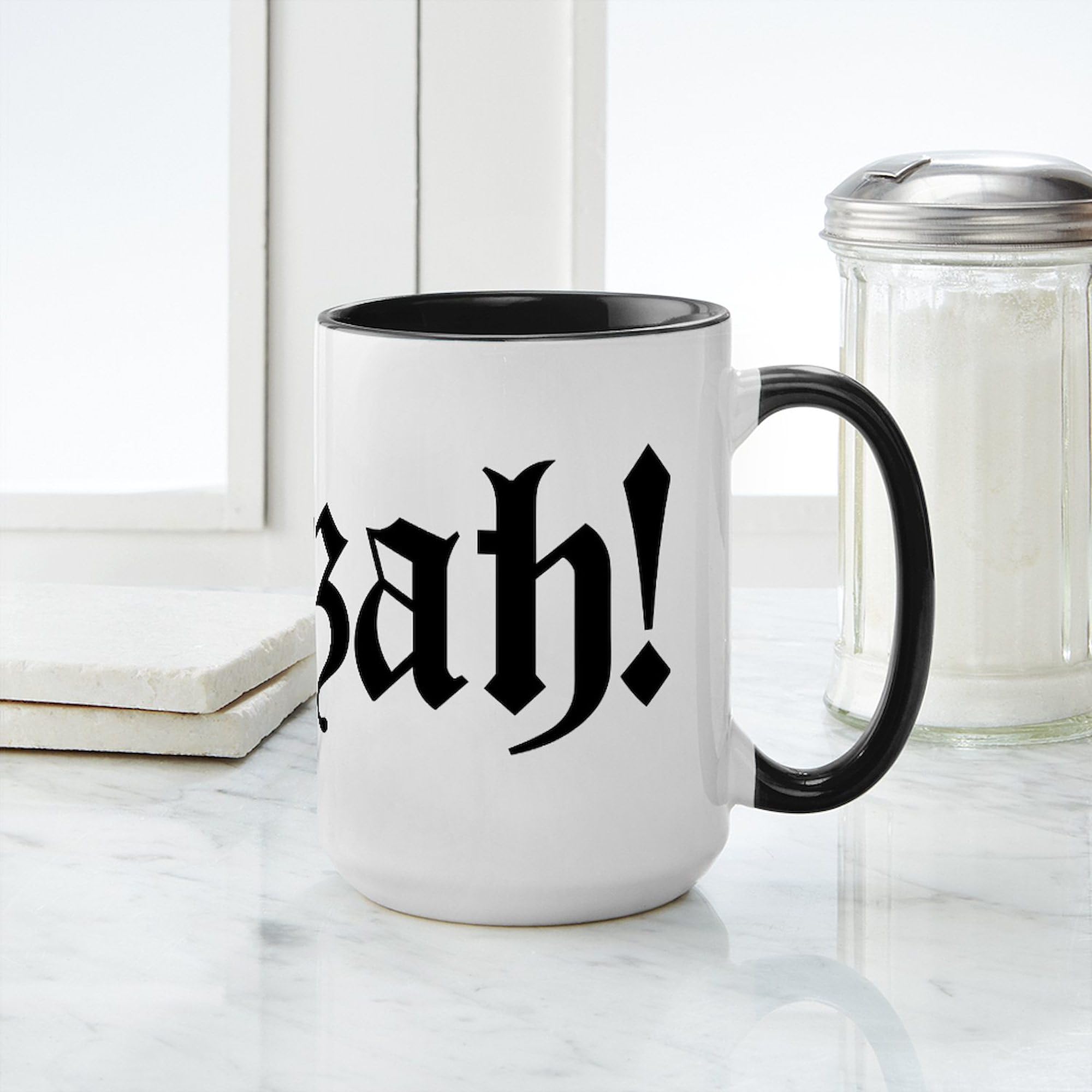 Huzzah! 15 oz (444 ml) Ceramic Coffee Mug - Insulated Tea Cup for Office, Home & Gifts - Funny Novelty Drinking Cup for Coffee, Tea & Hot Beverages