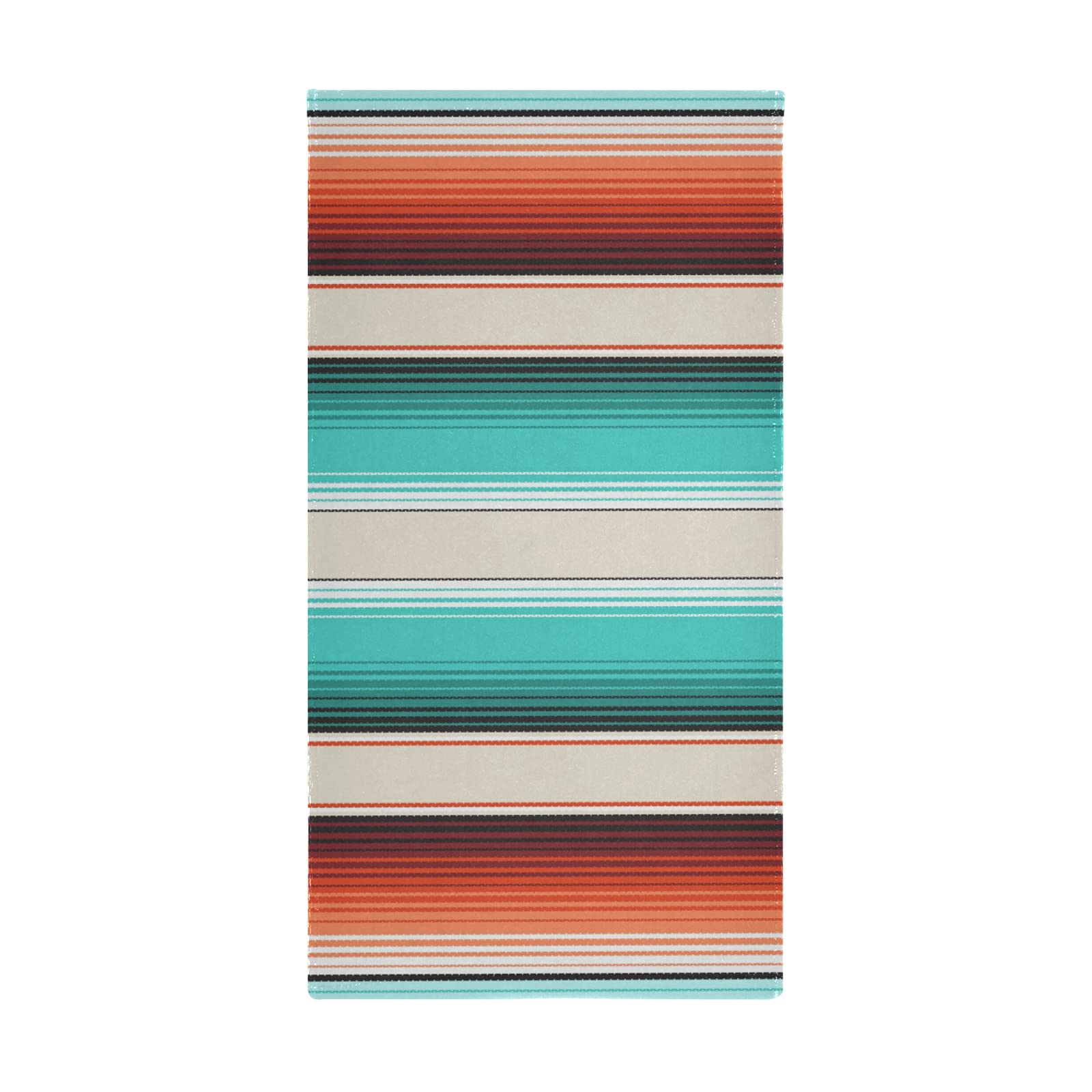 Premium Xigua 2-Piece Bath Towel Set - Soft, Absorbent Face & Hand Towels for Bathroom, Gym, Travel - Mexican Serape Striped Design for Home & Shower Use