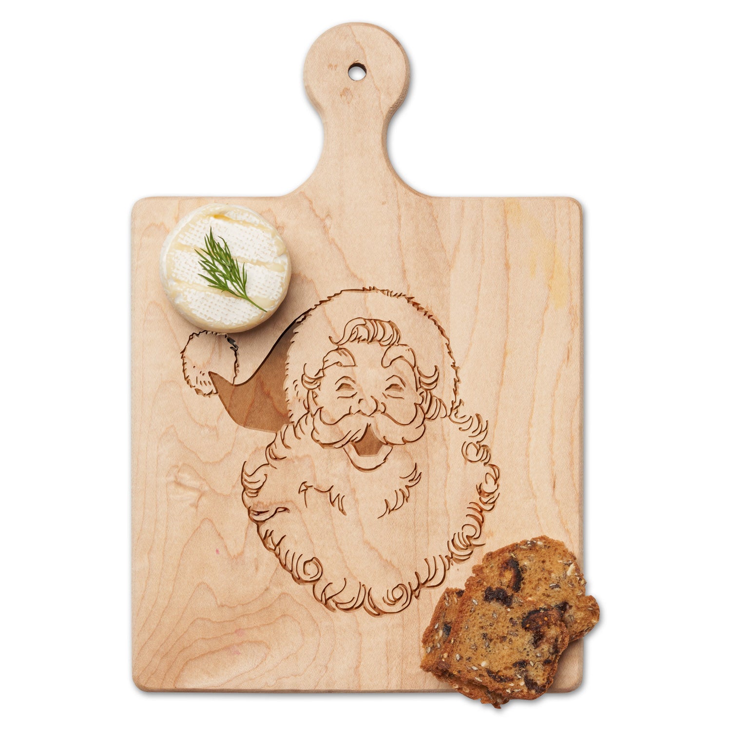 Premium Handcrafted Maple Wood Paddle Board - Santa Design - 9