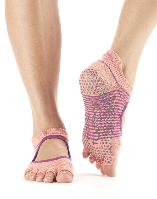 ToeSox Bellarina Grip Socks - Non-Slip Half Toe Dance Socks for Ballet, Yoga & Pilates | Perfect for Studio Practice and Performance