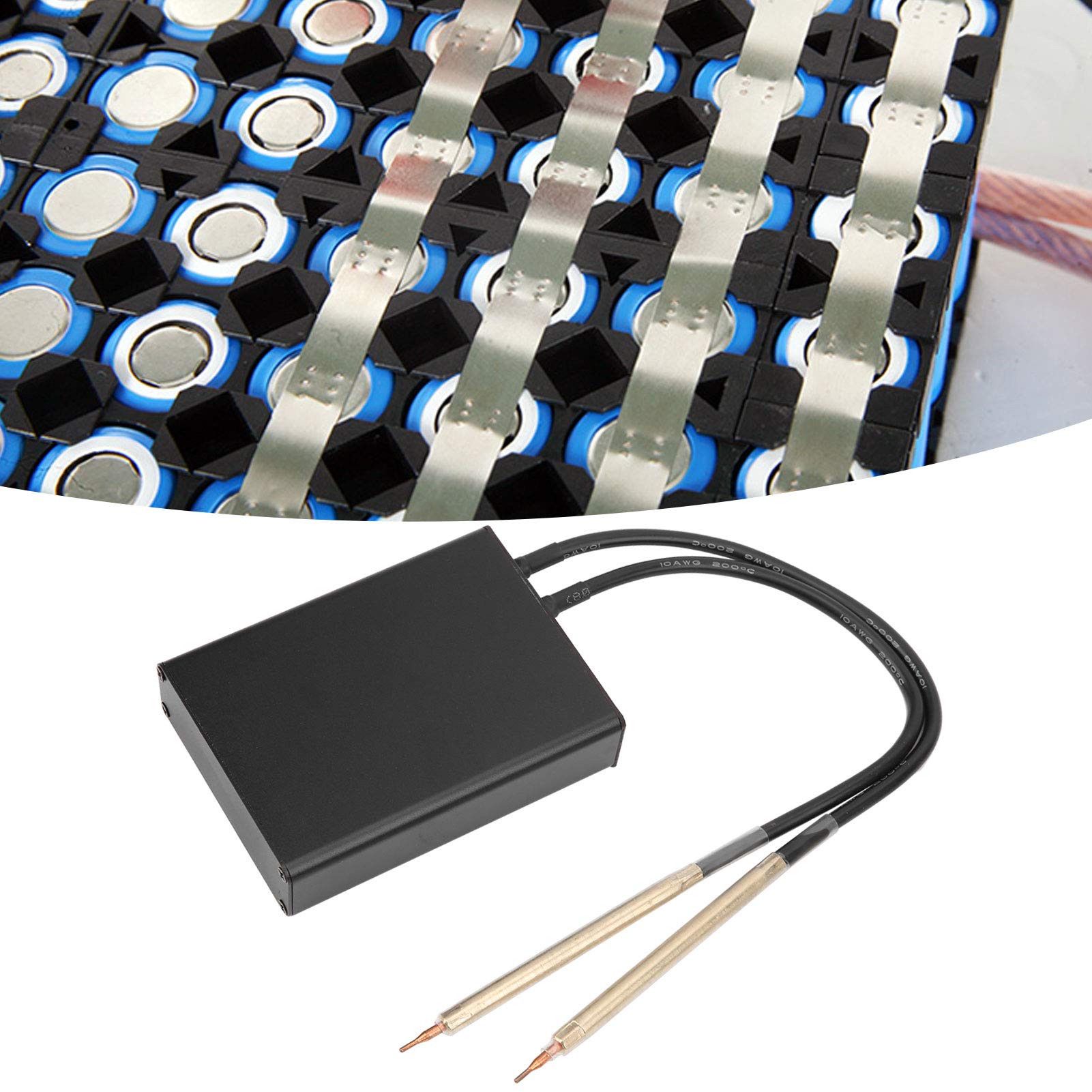 Portable Spot Welder Kit - Mini Spot Welding Pen with Hard Aluminum Alloy Body & Brass Soldering Tip for DIY 18650 Lithium Battery, Nickel Sheet Repair - Perfect for Home Use, Jewelry Making, and Electronics Projects