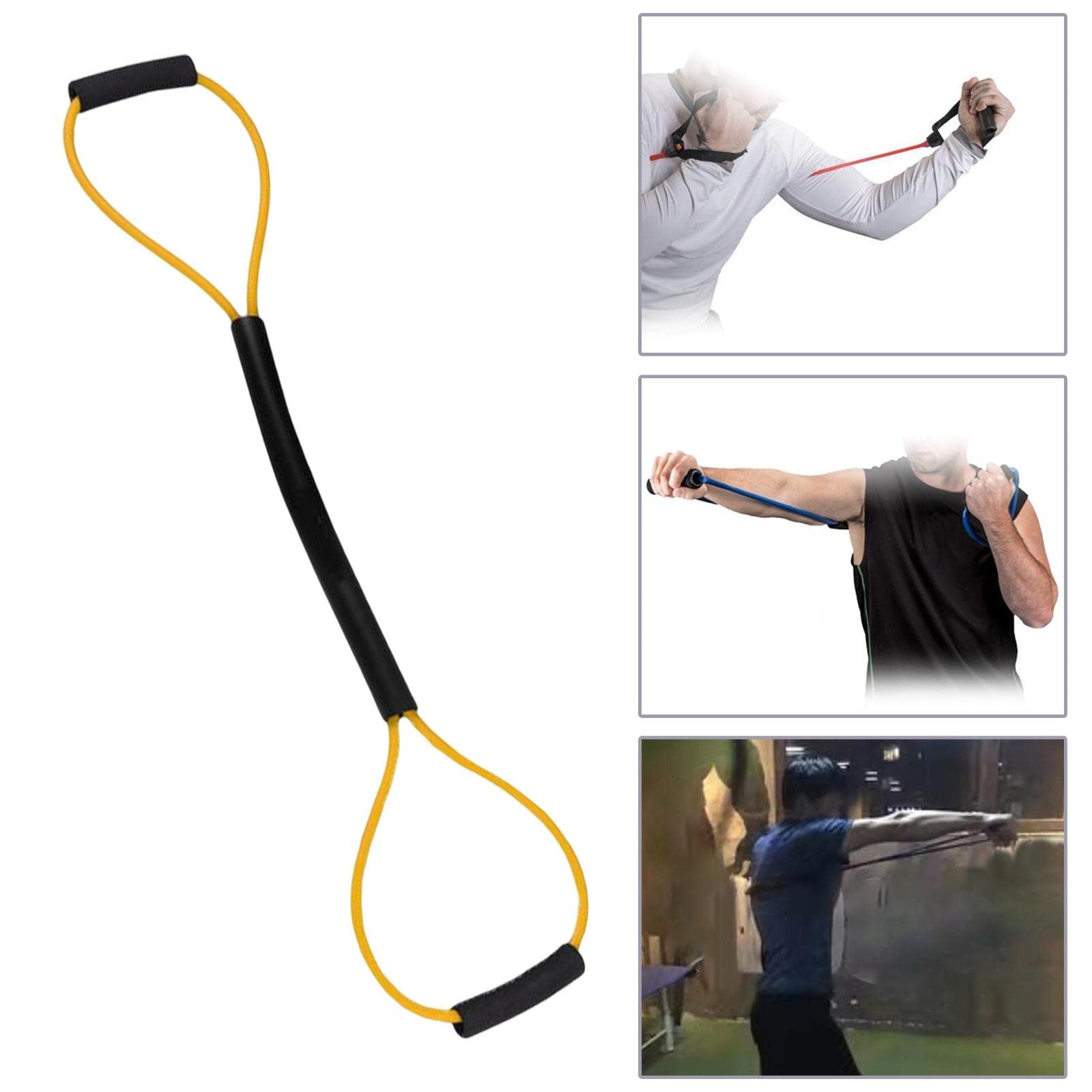 B Baosity Exercise Resistance Bands with Comfort Handles - Strength Training Tension Ropes for Women, MMA, Shadow Boxing & Indoor Fitness - Perfect for Home Workouts, Yoga & Cross Training