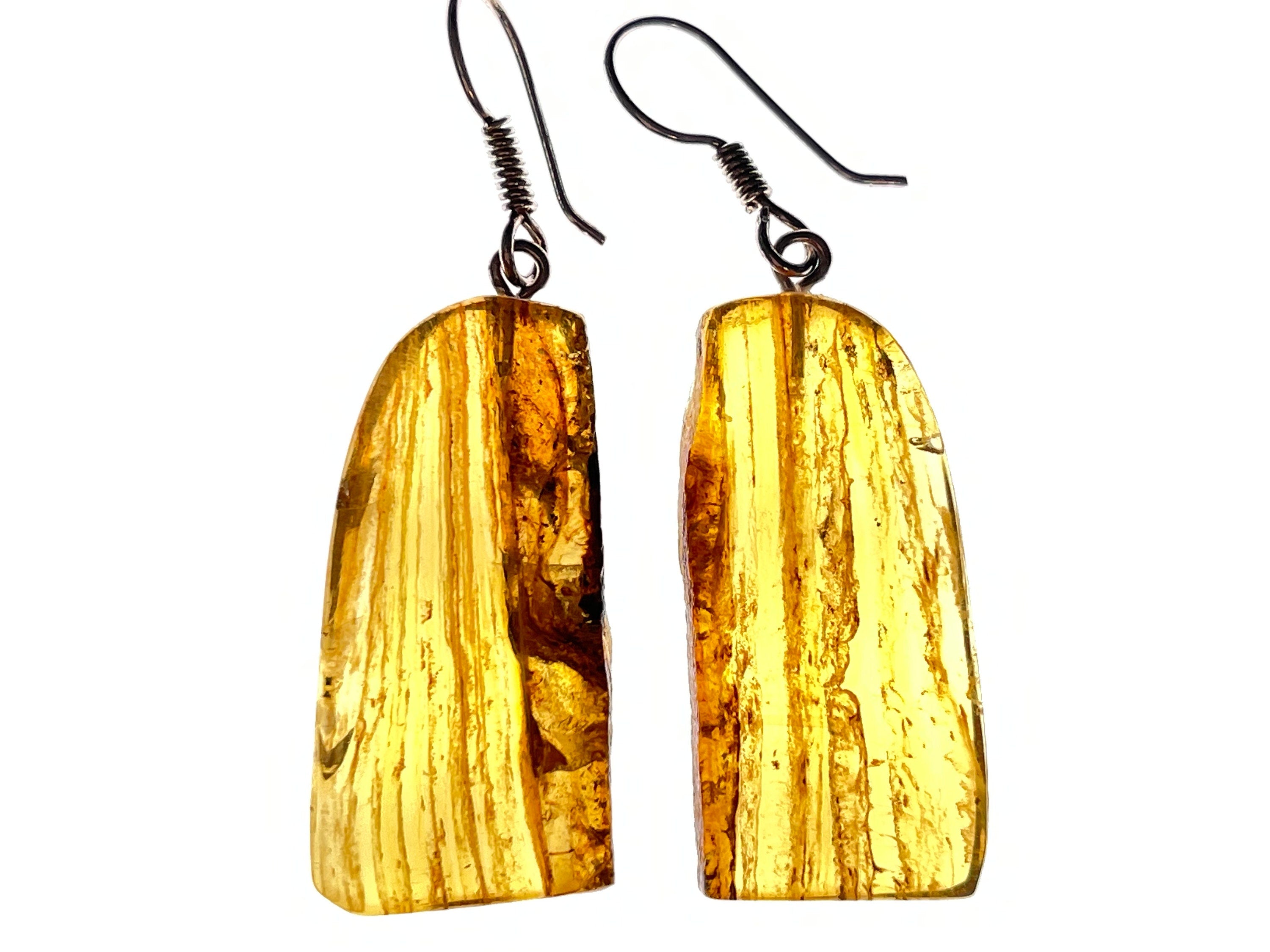 AMBER Crystal Earrings - Handmade Statement Dangle Earrings with Healing Stones | Natural Jewelry for Women, Gift for Her | Perfect for Boho Style, Meditation & Spiritual Healing