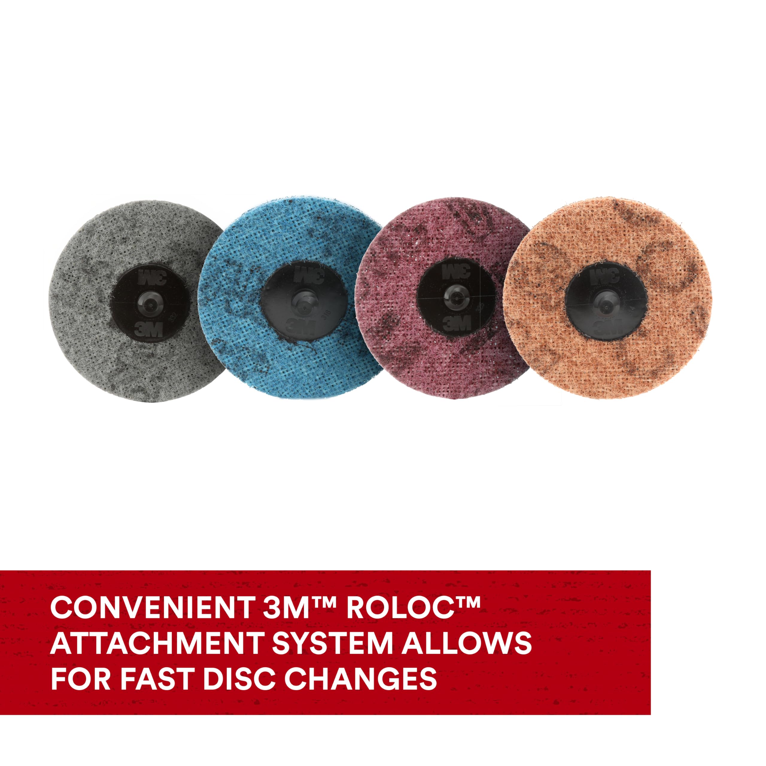Scotch-Brite Roloc Surface Conditioning Disc - 2 Inch TR NH A CRS - 200 Pack - Perfect for Metal Finishing, Rust Removal & Surface Prep in Automotive & Industrial Applications