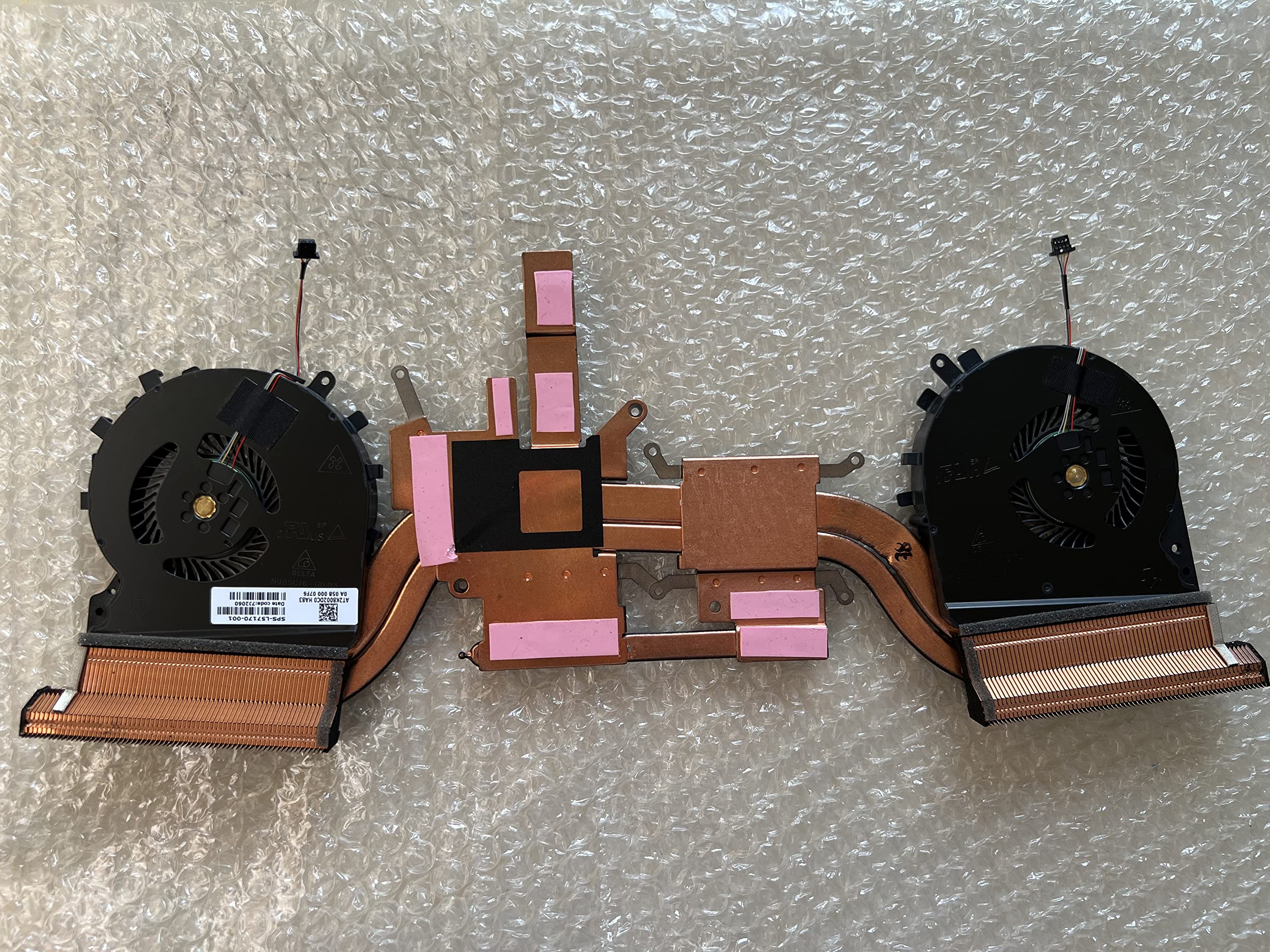 Original HP Pavilion 15-DK 15T-DK Cooling Fan Replacement - Dual Fan Heatsink Assembly L57170-001 - Compatible with HP Laptop Models - Perfect for Gaming & Overheating Prevention