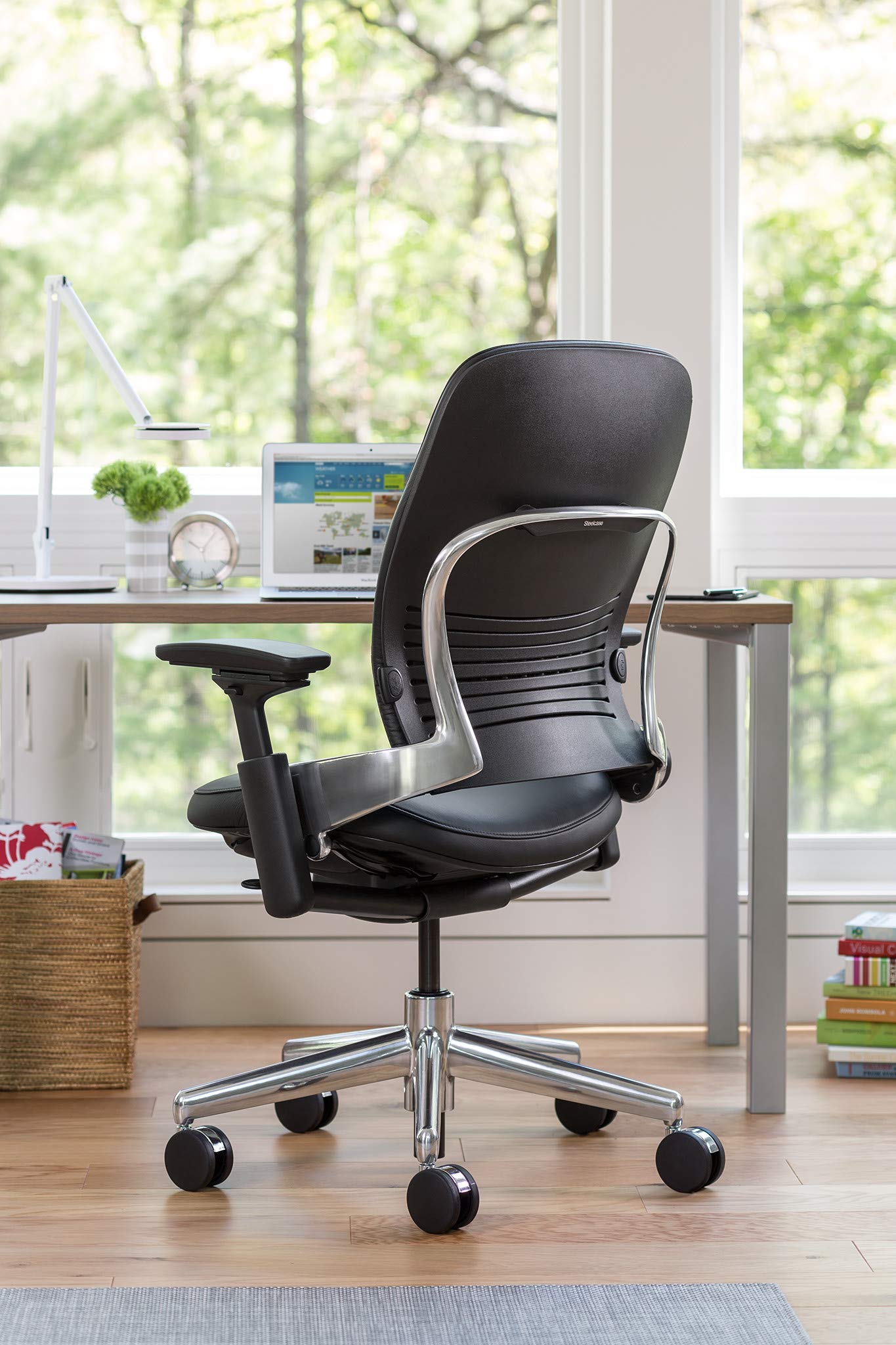 Steelcase Leap Ergonomic Office Chair - Adjustable Lumbar Support & Breathable Mesh Back in Red - Perfect for Home Office, Gaming & Workspaces