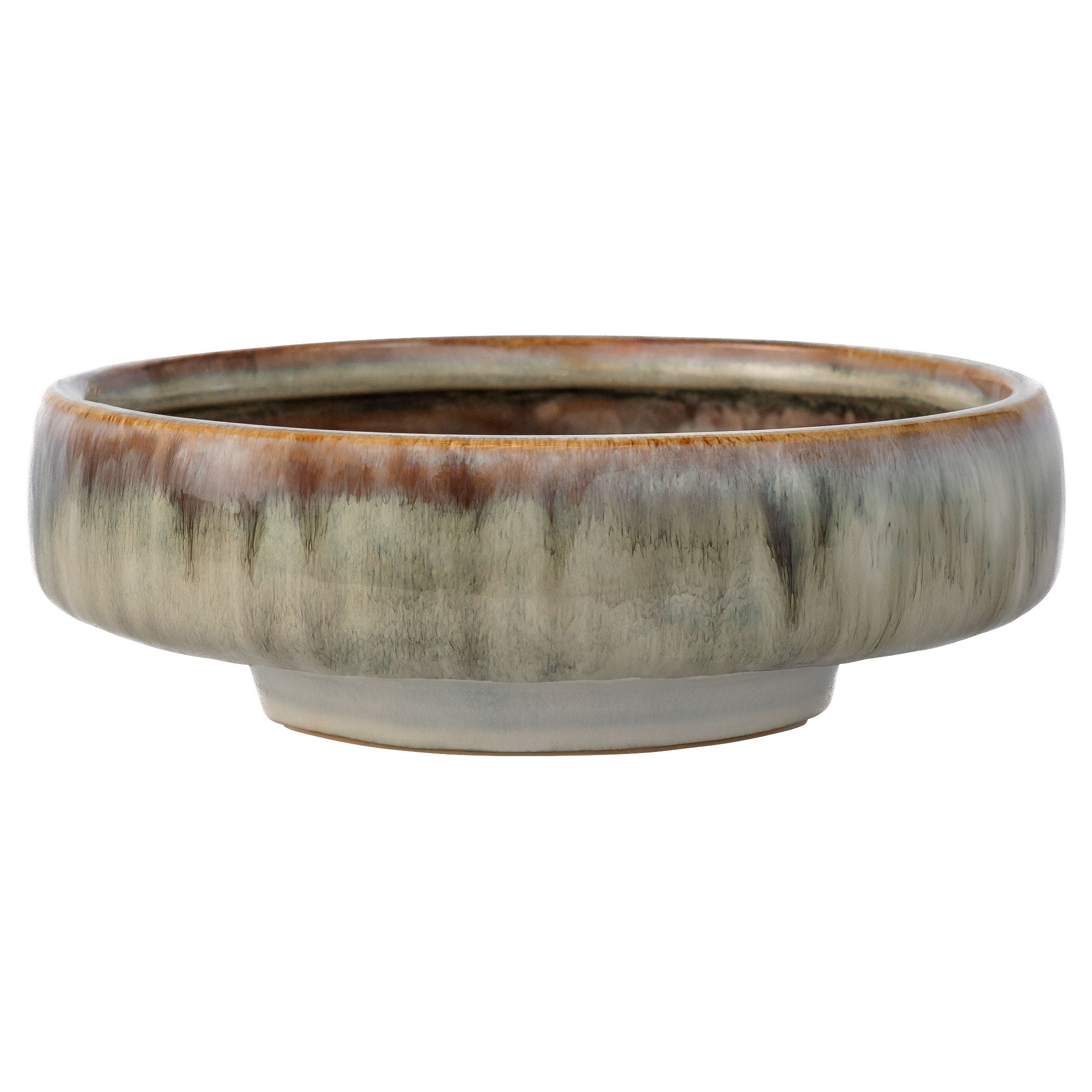 Cyan Design 11773 Elevated Bowl - Cascade Mocha Low Profile Serving Bowl for Fruit, Salad & Desserts - Elegant Home Dining & Party Entertaining Serveware