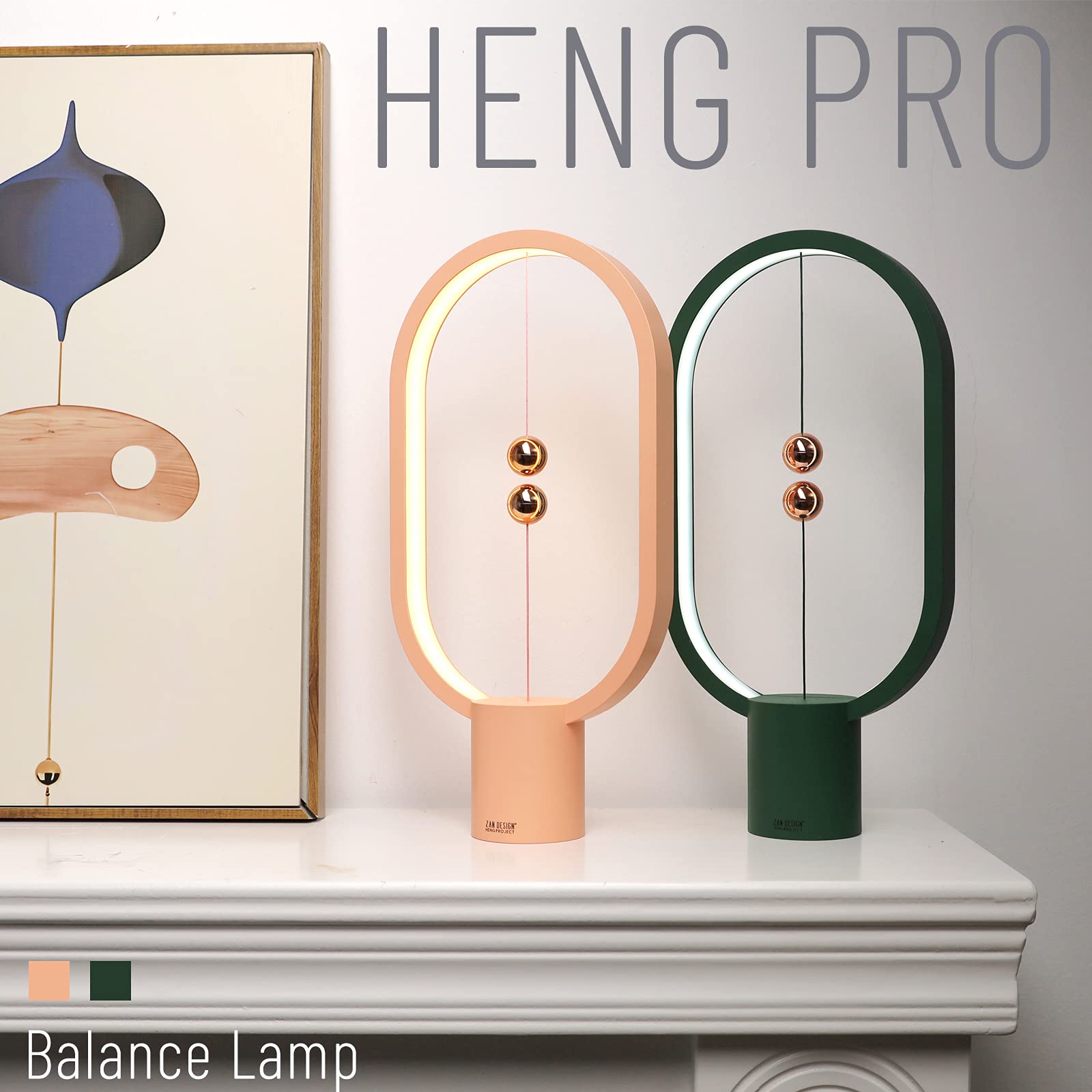 Heng Balance Light - USB Powered LED Table Lamp with Magnetic Switch, Dimmable Eye Protection Night Light for Bedside, Office & Dorm - Perfect Gift & Home Decor for Reading, Relaxation & Workspace Ambiance