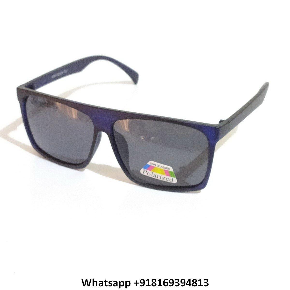 Trendy Square Polarized Sunglasses for Men & Women - UV Protection Classic Aviator Style 2156BL - Perfect for Driving, Beach & Outdoor Activities
