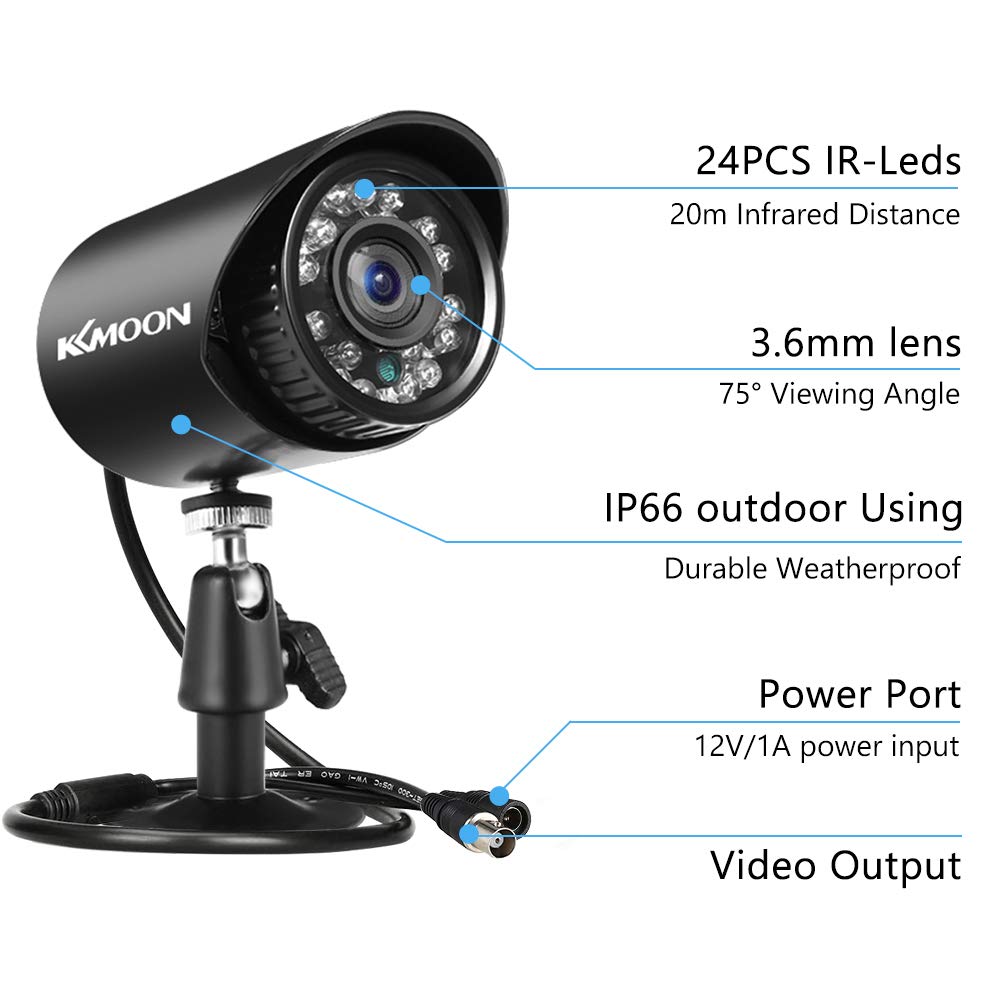 4pcs 1080P 2MP Outdoor Weatherproof Security Cameras with Night Vision & Motion Detection - HD Analog CCTV Surveillance System for Home & Business Protection (NTSC) - Ideal for Driveway, Garage & Perimeter Monitoring