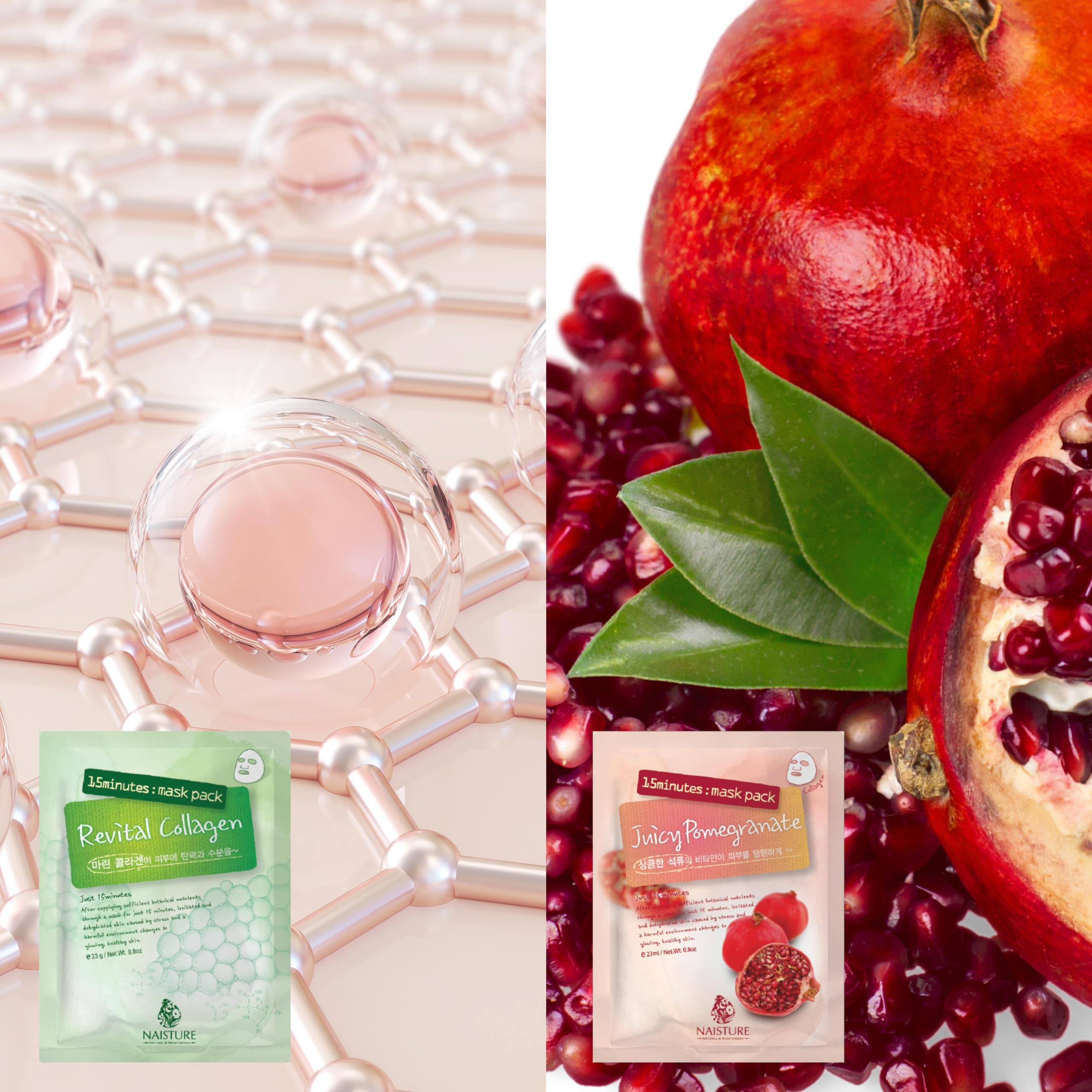 10-Pack Korean Collagen Face Masks - Hydrating & Soothing for All Skin Types | Daily Skincare