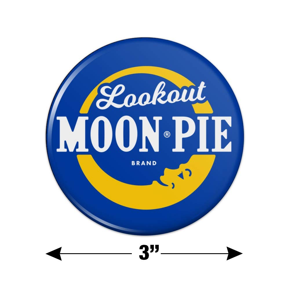 Lookout MoonPie Logo Kitchen Refrigerator Magnet - Fun Novelty Button Magnets for Fridge, Lockers & Office Decor - Perfect for Baking Enthusiasts & Retro Kitchen Accessories