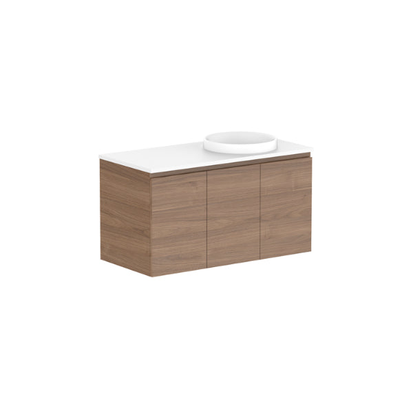 ADP Glacier Lite All Door Twin Vanity with Solid Surface Top - Modern Bathroom Vanity Set with Sink for Home & Apartment Renovation