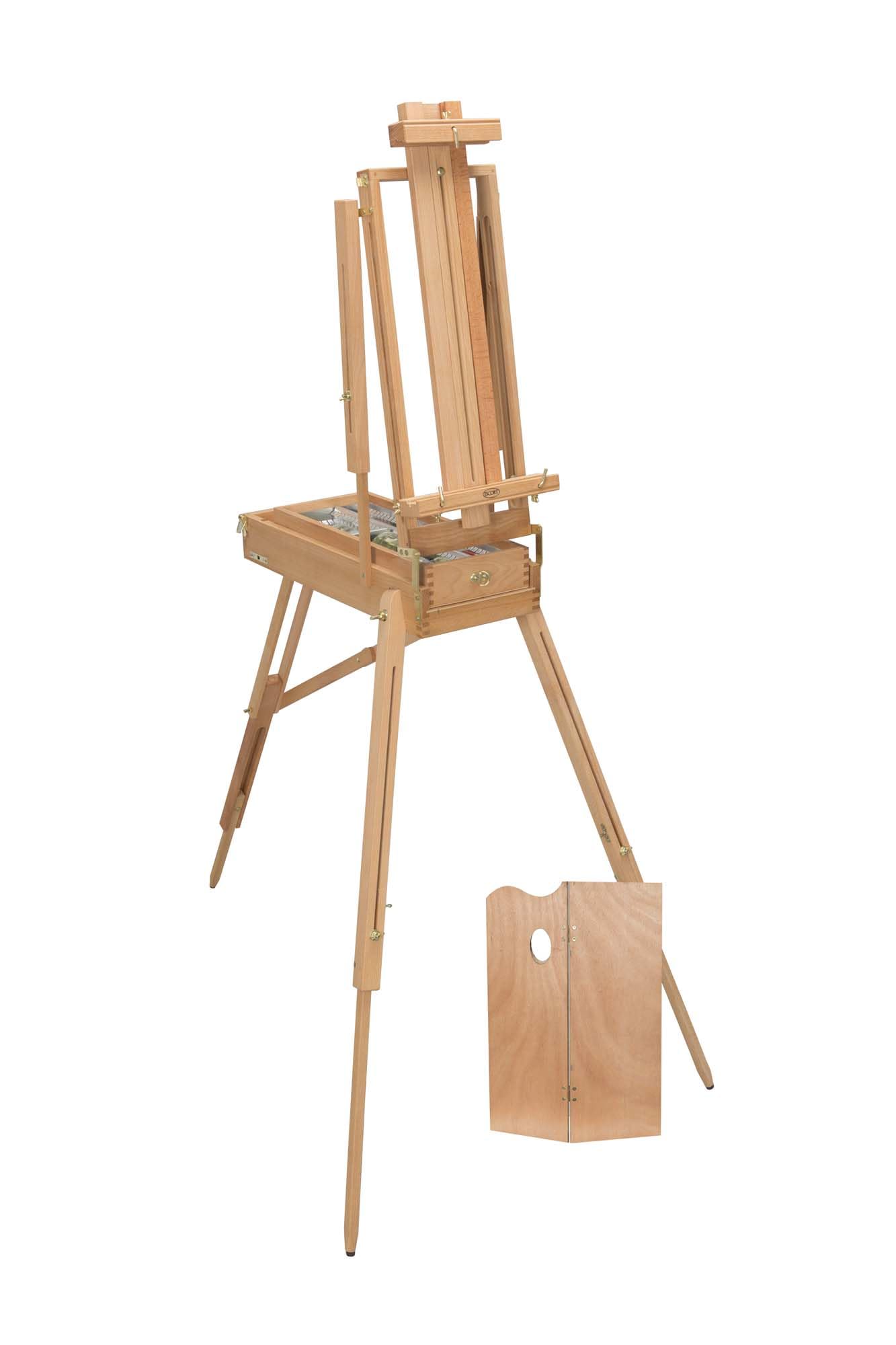 Professional French Art Easel Stand - Half Box Easel for Painting Canvas with Adjustable Height & Shoulder Strap | Perfect for Studio, Outdoor Sketching & Art Classes | Jullian Escort Artist Easel