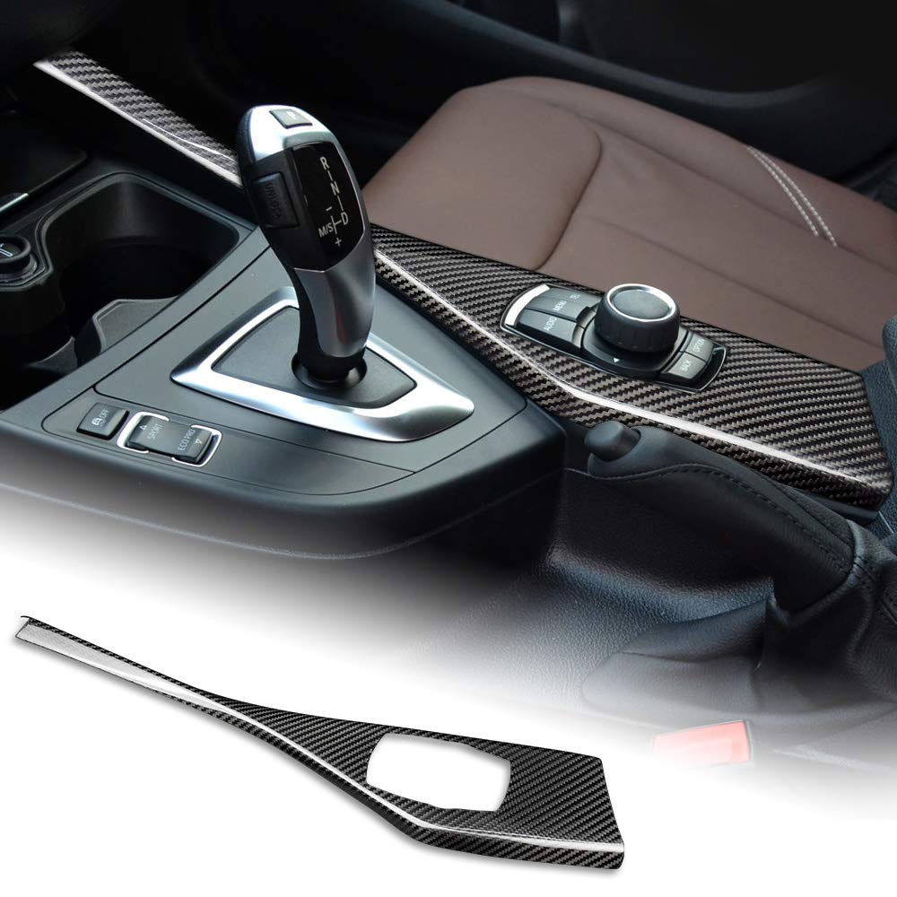 Premium Carbon Fiber Center Console Cover for BMW 1 & 2 Series (F20/F21/F22) - Interior Trim Sticker with Multimedia Button Protection | Durable Upgrade for Car Accessories | Perfect for Daily Driving & Car Enthusiasts