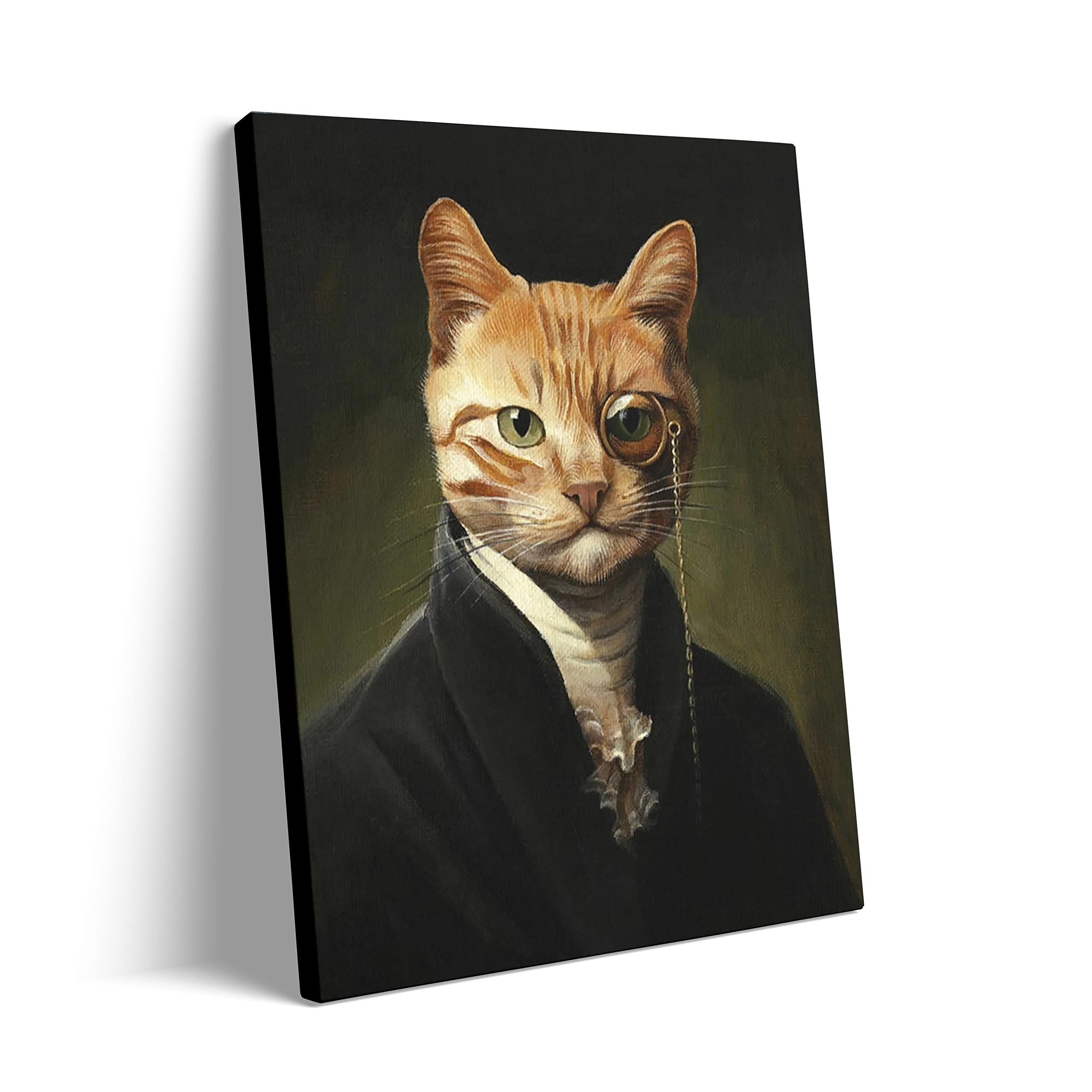 Funny Animal Cat Poster - Canvas Wall Art for Living Room & Bedroom Decor - Cute Cat Painting for Home, Office, or Gift (12