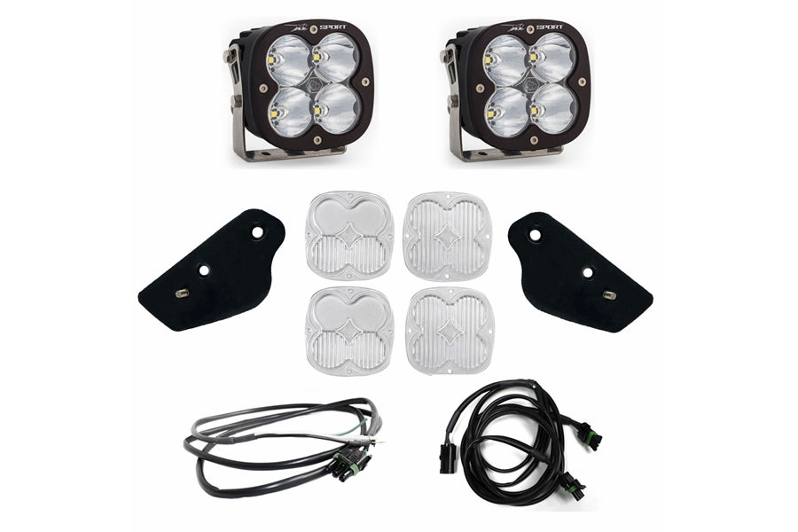 2021-2023 Ford Bronco Baja Designs XL Sport Series A Pillar Light Kit with Upfitter - Off-Road LED Driving Lights for Adventure & Night Driving