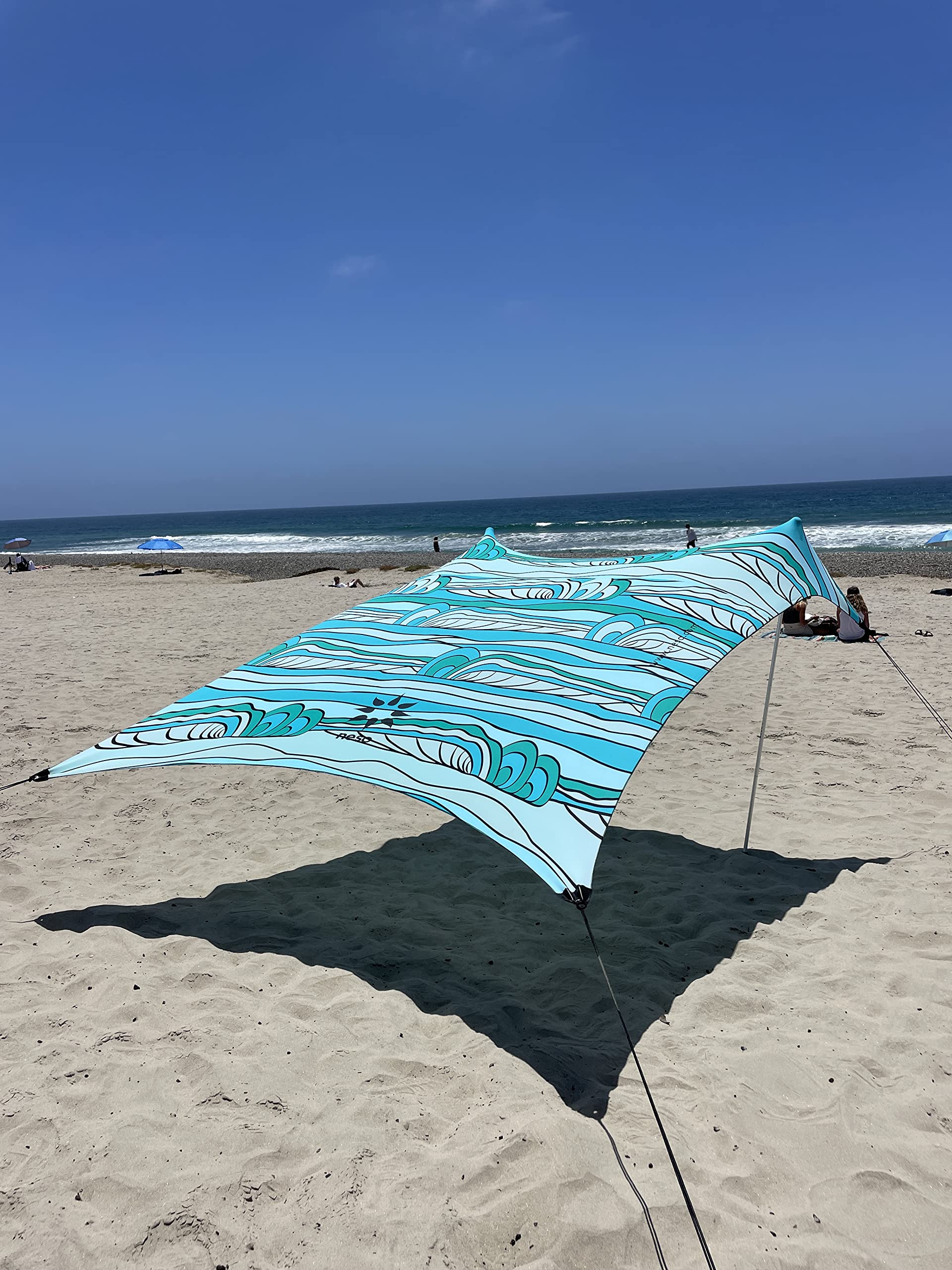 Premium Neso Tents Beach Canopy with Sand Anchors - 7' x 7' Portable Sun Shade Shelter, Patented Reinforced Corners (Swells) - Perfect for Beach Days, Picnics, Camping & Outdoor Adventures