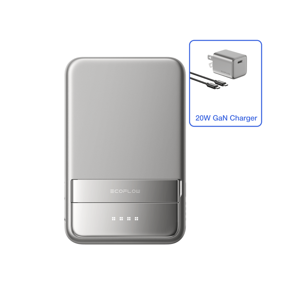 EcoFlow RAPID 5000mAh Magnetic Power Bank - Portable Charger for iPhone, Android & Wireless Devices | Perfect for Travel, Camping & Emergency Power Backup