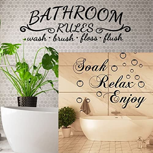 2 - Piece Bathroom Wall Decal Sticker