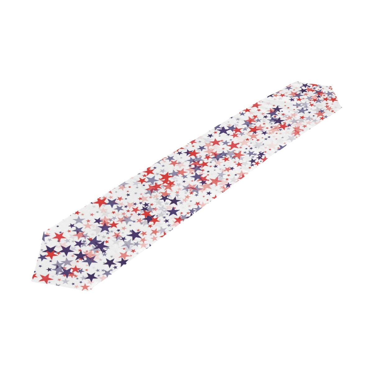 MOYYO Patriotic American Flag Table Runner - 13x70 Inch Red White & Blue Stars Polyester Tablecloth for Weddings, Parties, Banquets - Perfect for 4th of July, Memorial Day & Patriotic Home Decor