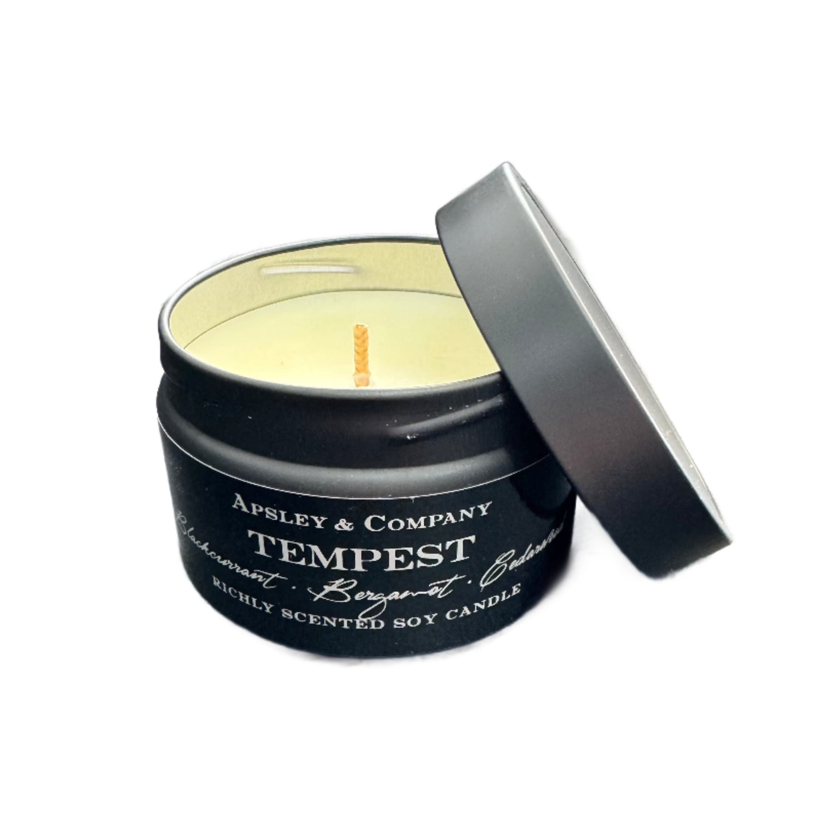 Luxury Tempest Travel Candle 150g by Apsley & Co. - Premium Scented Soy Wax Candle for Home, Spa, Hotel & Romantic Gifts - Perfect for Travel, Relaxation & Aromatherapy