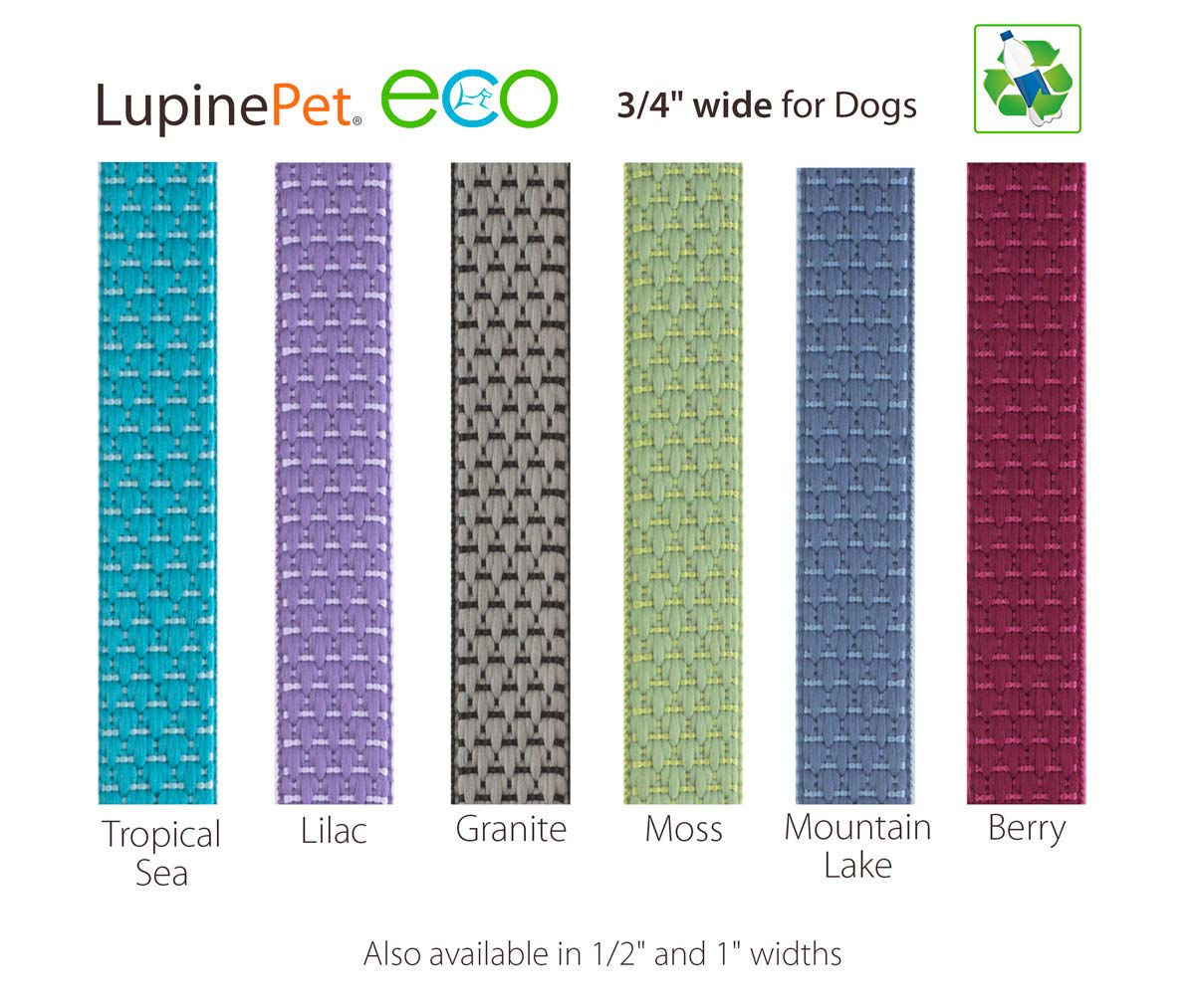 Lupine ECO Collection Large Dog Collar - 3/4