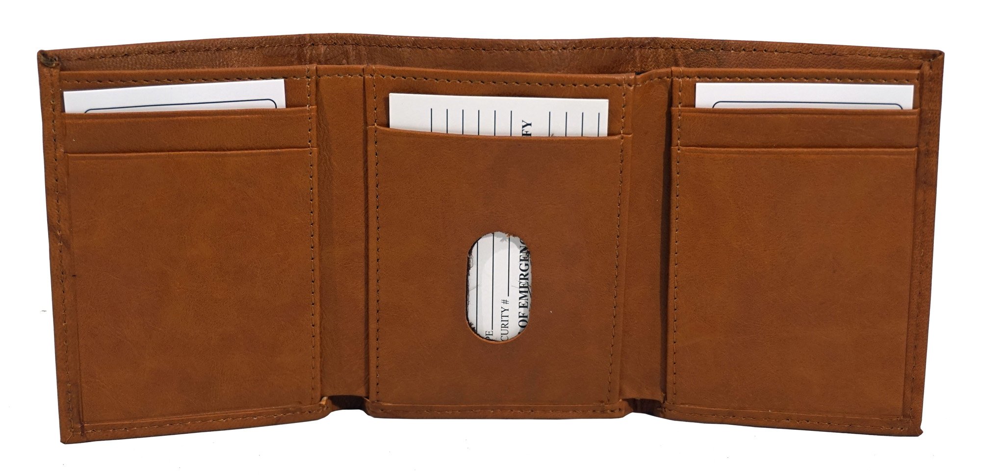 Premium Genuine Leather Trifold Wallet for Men - RFID Blocking, Multiple Card Slots & ID Window - Perfect for Everyday Use, Travel & Business