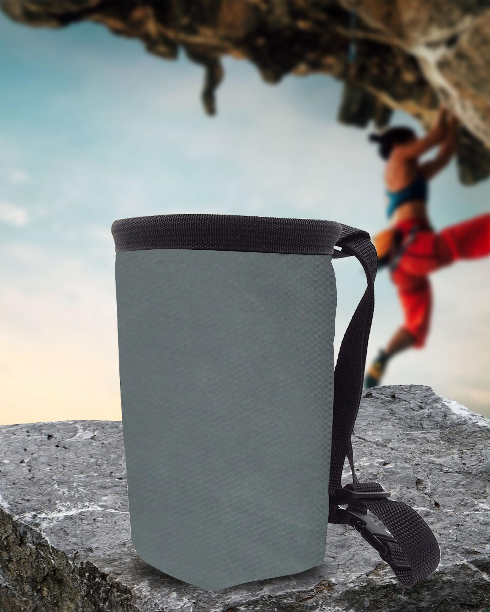 Premium Chalk Bag for Rock Climbing & Bouldering - Lightweight Drawstring Chalk Bucket for Gym, Weightlifting, Gymnastics & Crossfit - Ideal for Indoor & Outdoor Sports Training