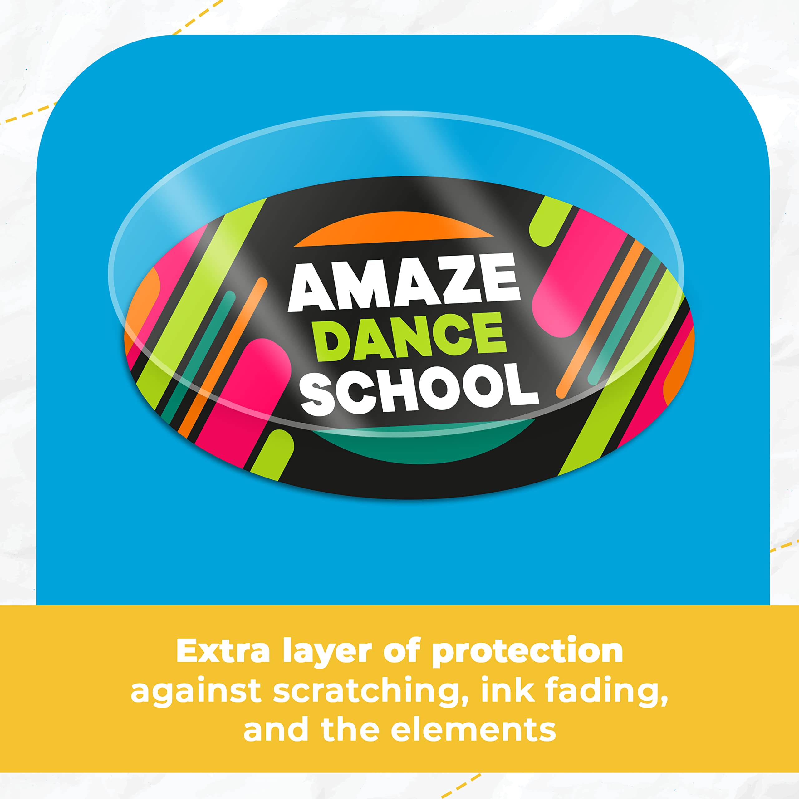 Custom Waterproof Stickers - Personalized Laminated Logo Stickers for Business Branding - Durable Anti-Scratch Oval Labels - Perfect for Product Packaging, Laptop Decals & Water Bottles