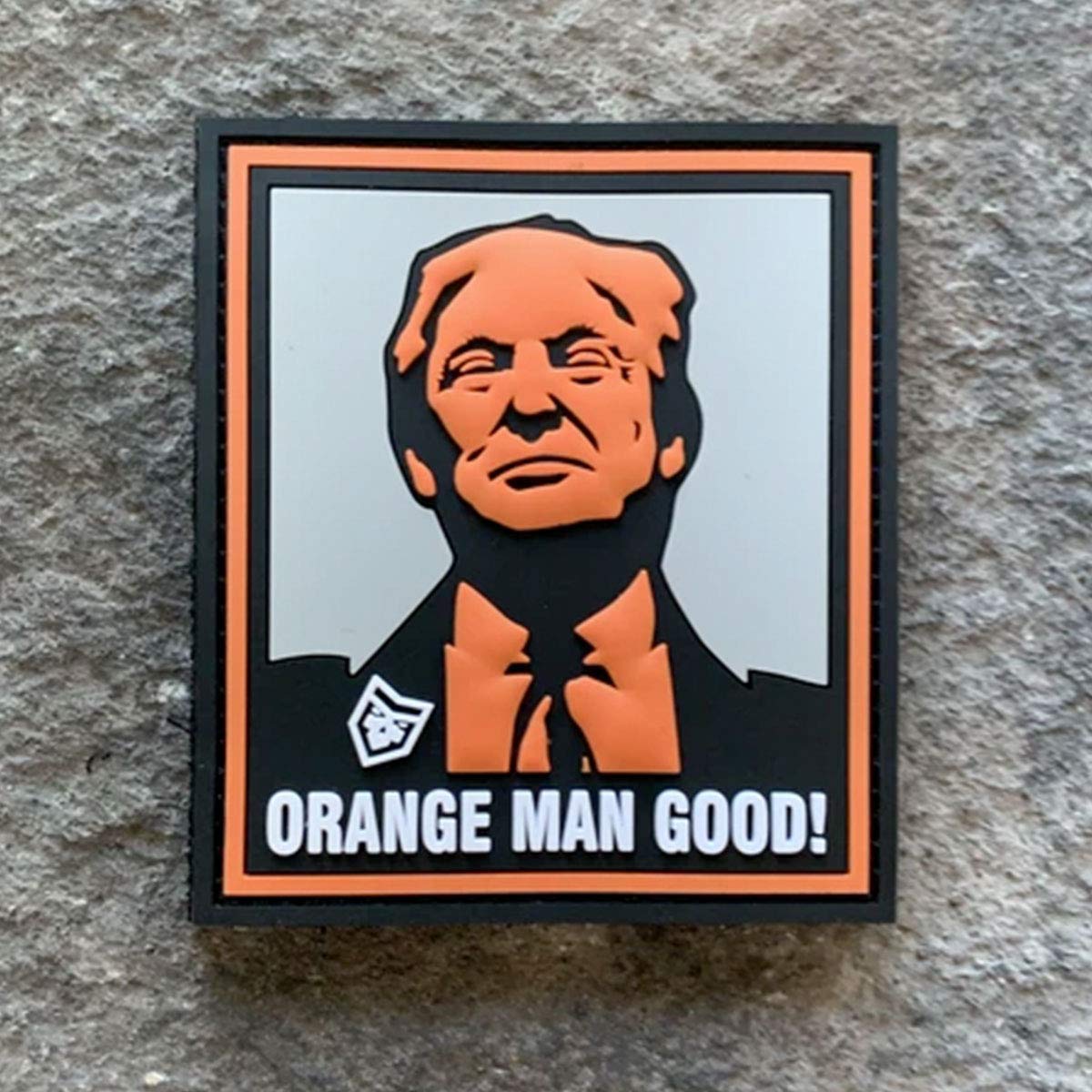 PatchOps Orange Man Good PVC Tactical Morale Patch - Hook Back Fastener for Military, Police & Outdoor Enthusiasts | Perfect for Vests, Backpacks & Tactical Gear