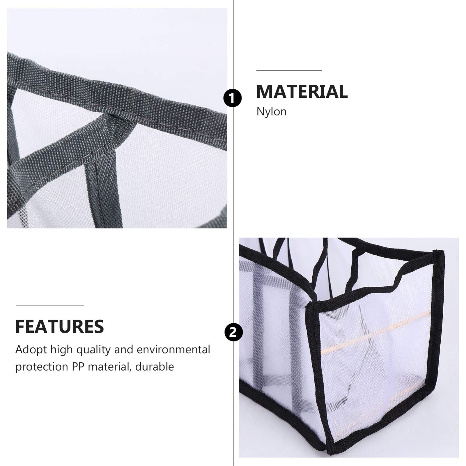 Cabilock 3-Piece Underwear Storage Box Set - Nylon Drawer Organizer for Panties, Bras & Underpants | Perfect for Closet, Dresser & Travel Organization