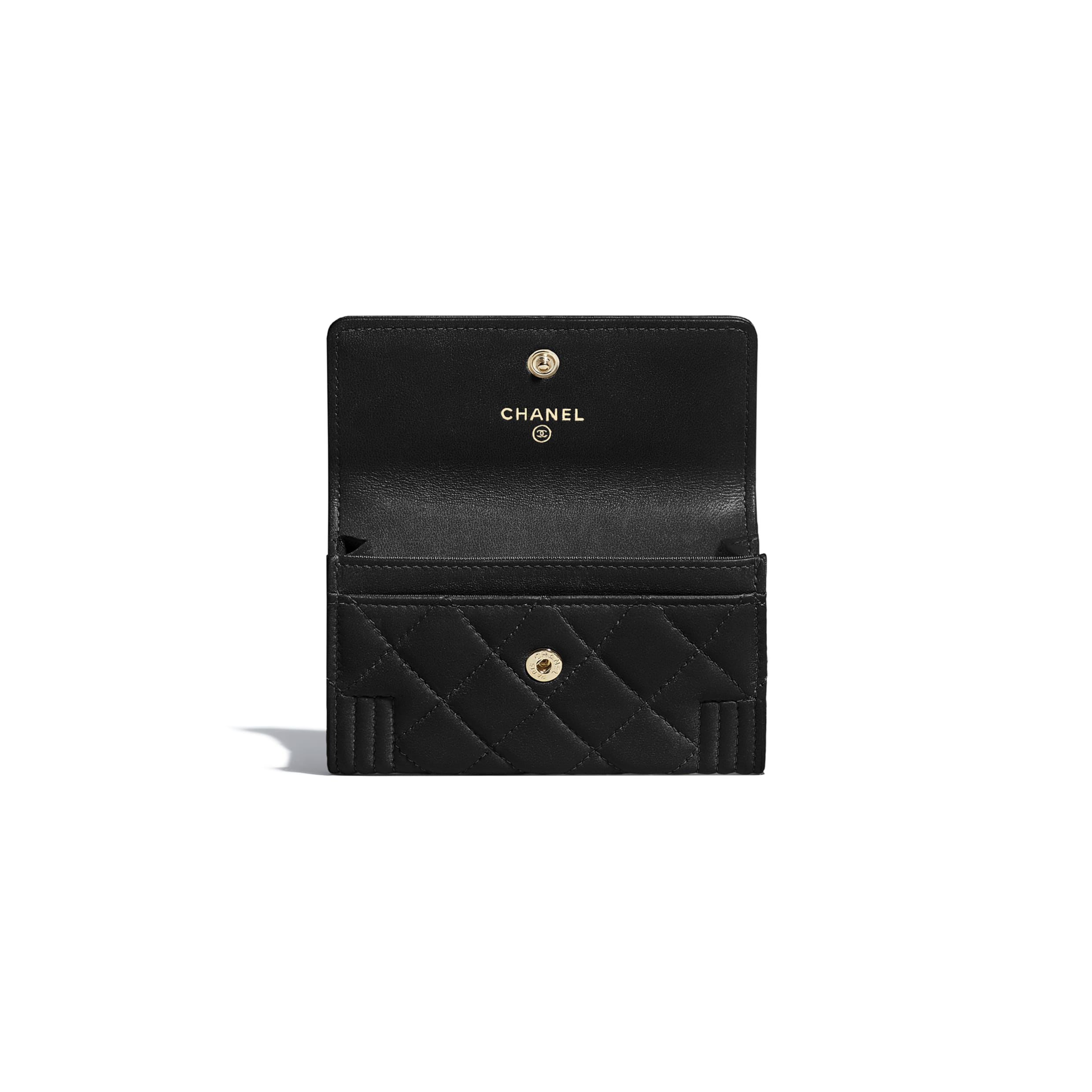 Chanel Boy Flap Card Holder in Black - Luxury Leather Wallet for Women | Perfect for Everyday Use, Travel & Gifting